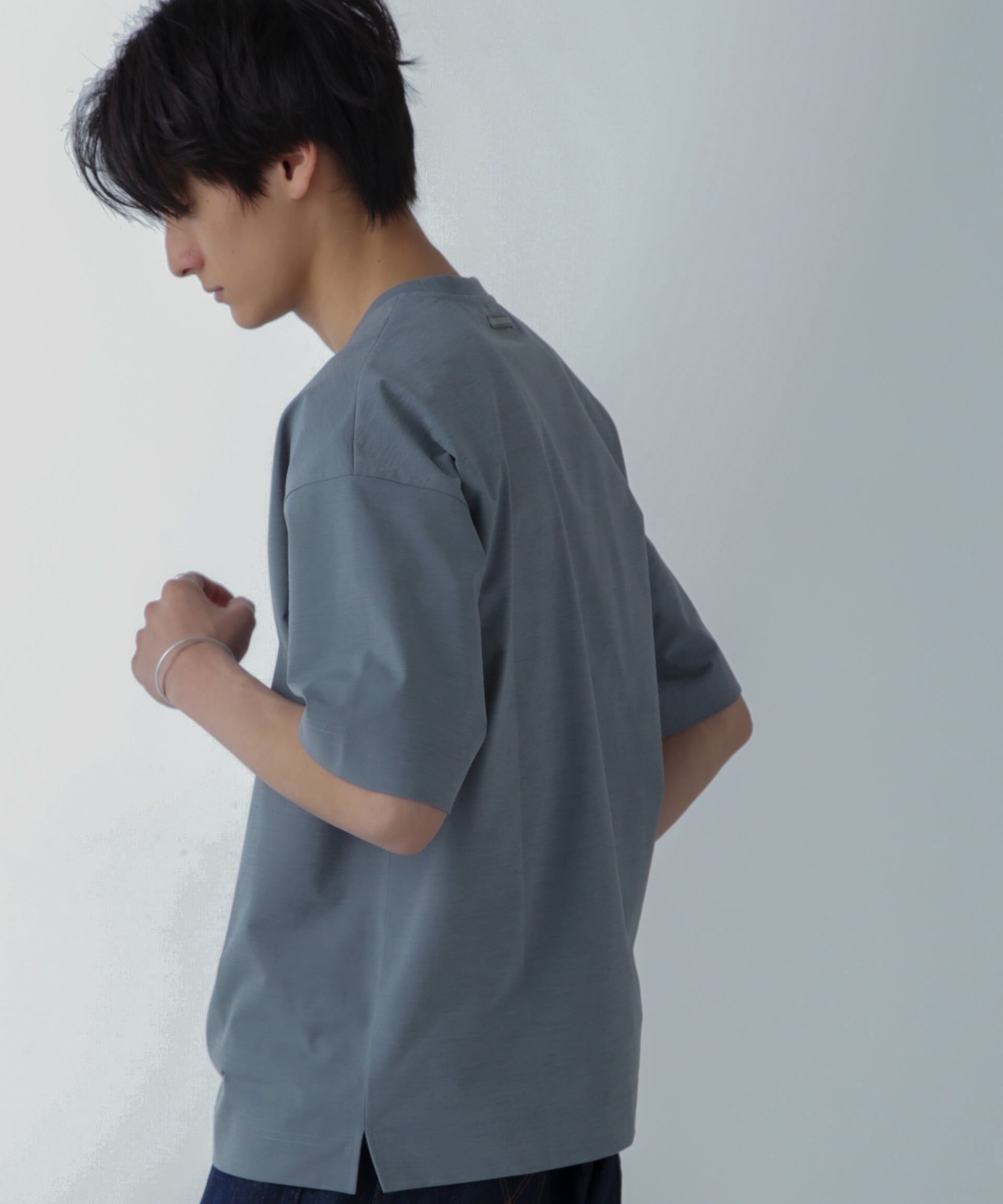 nano･universe「ドライジャージー ワイドTシャツ 半袖(セットアップ可)」|Tシャツ・カットソー|