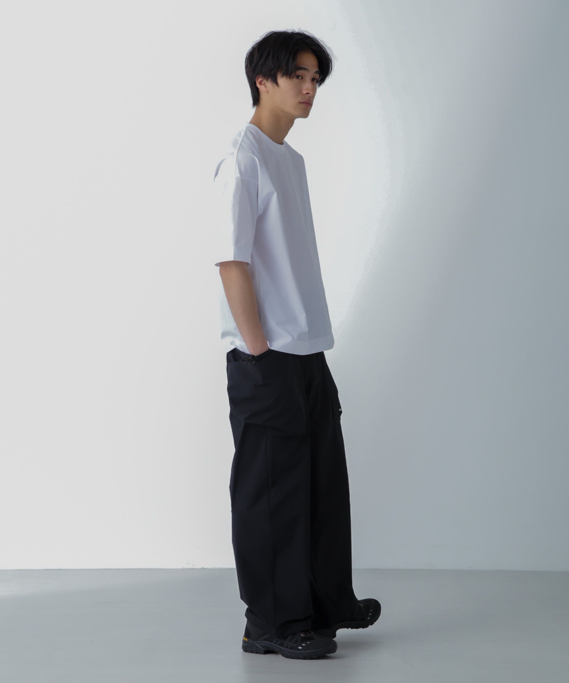 nano･universe「ドライジャージー ワイドTシャツ 半袖(セットアップ可)」|Tシャツ・カットソー|