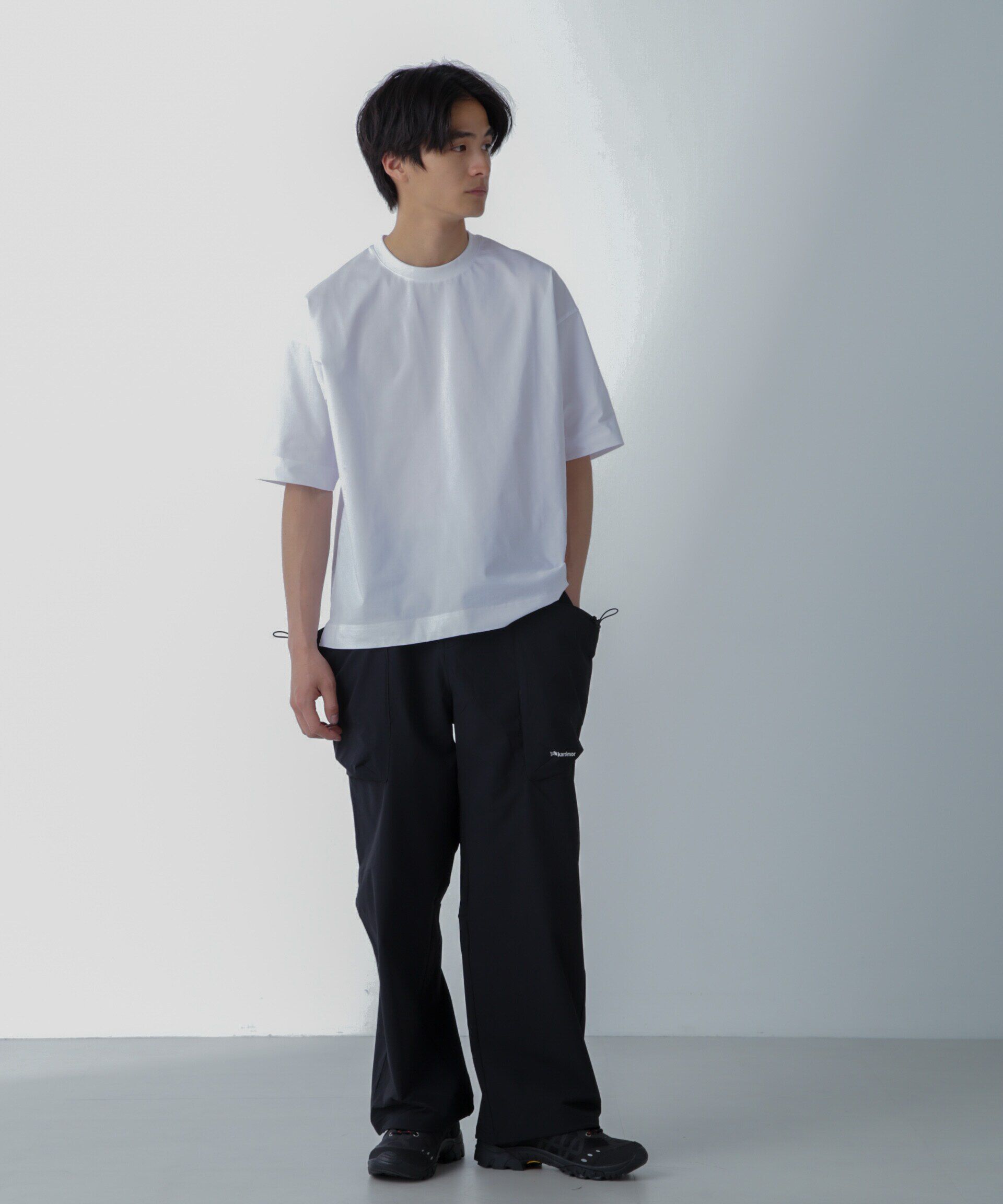 nano･universe「ドライジャージー ワイドTシャツ 半袖(セットアップ可)」|Tシャツ・カットソー|