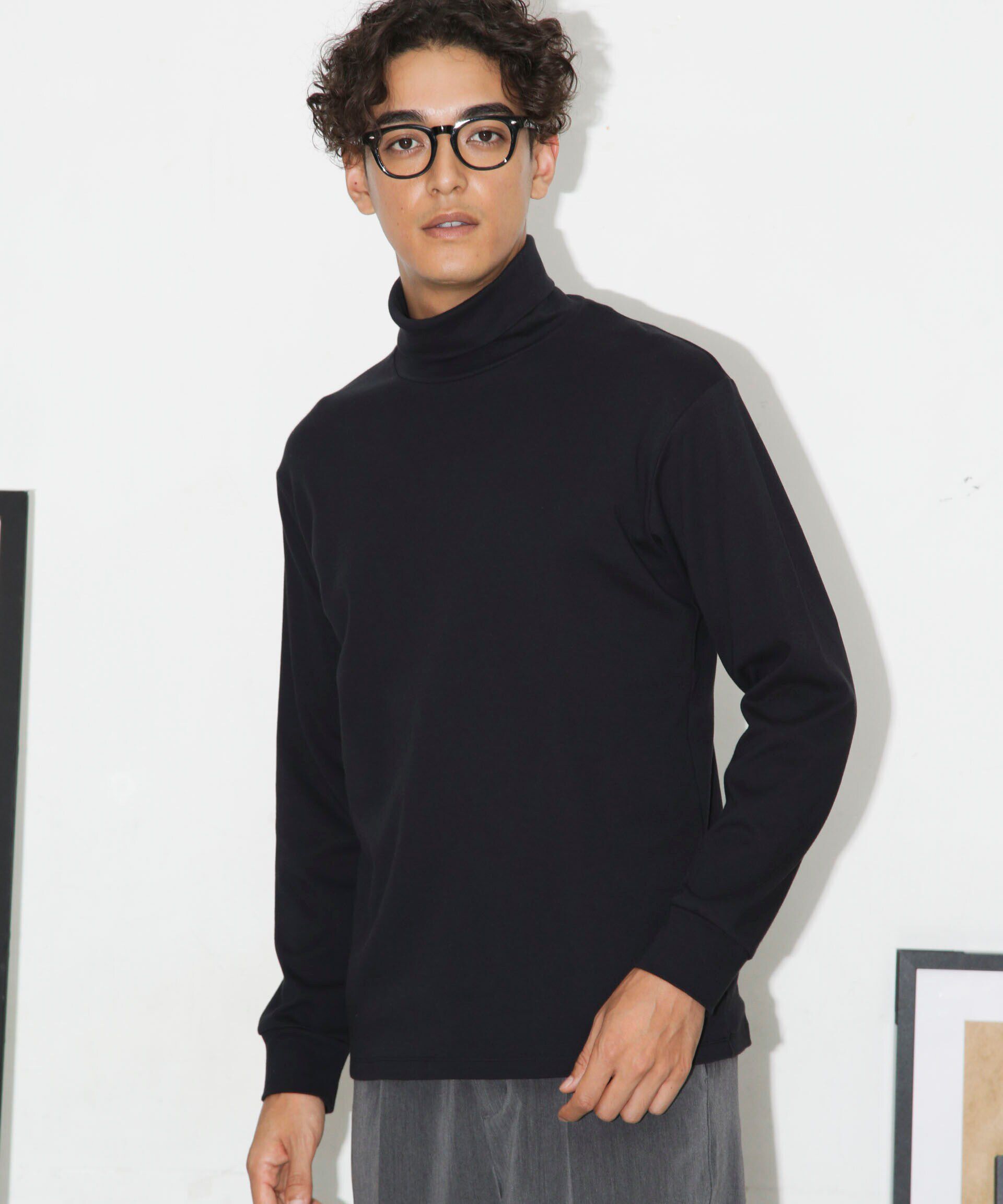 nano･universe「Anti Soaked(R) 汗染み防止 スムースタートルネックTシャツ 長袖」|Tシャツ・カットソー|