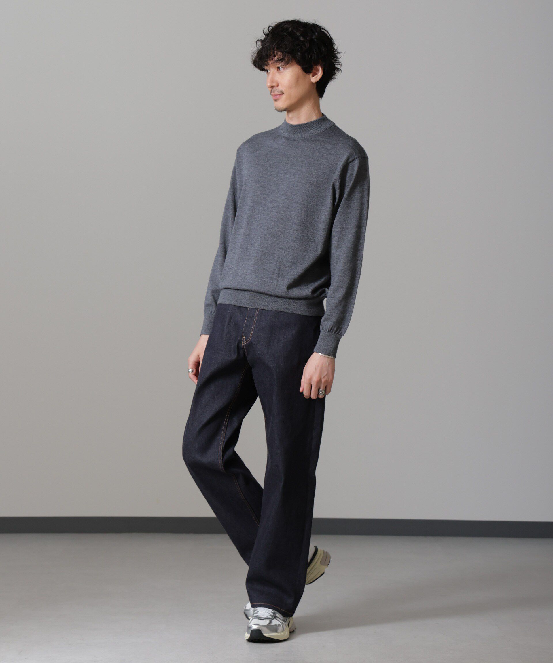 nano･universe「「毛玉レスニット」 ファインゲージモックネック」|ニット・セーター|