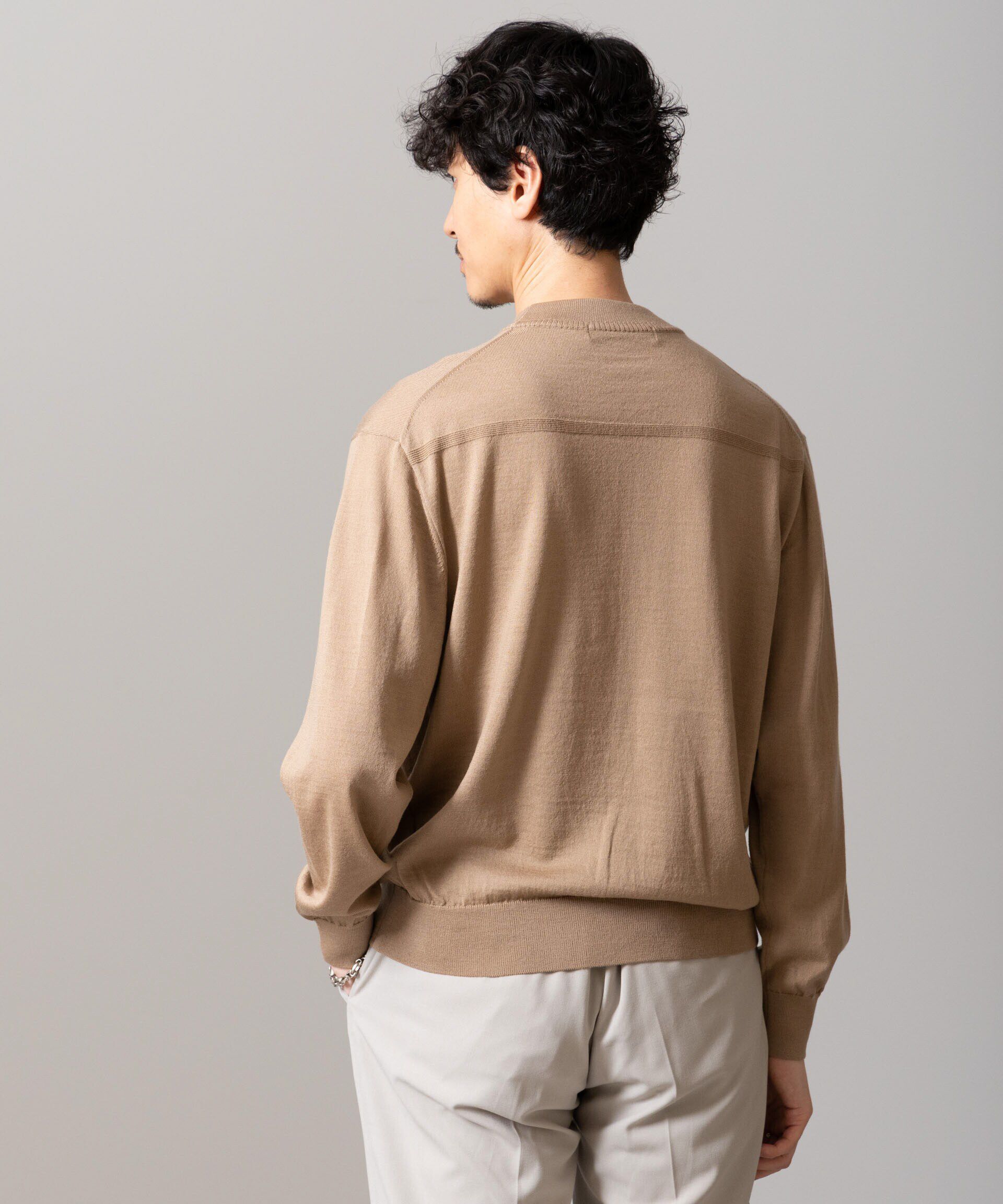 nano･universe「「毛玉レスニット」 ファインゲージモックネック」|ニット・セーター|