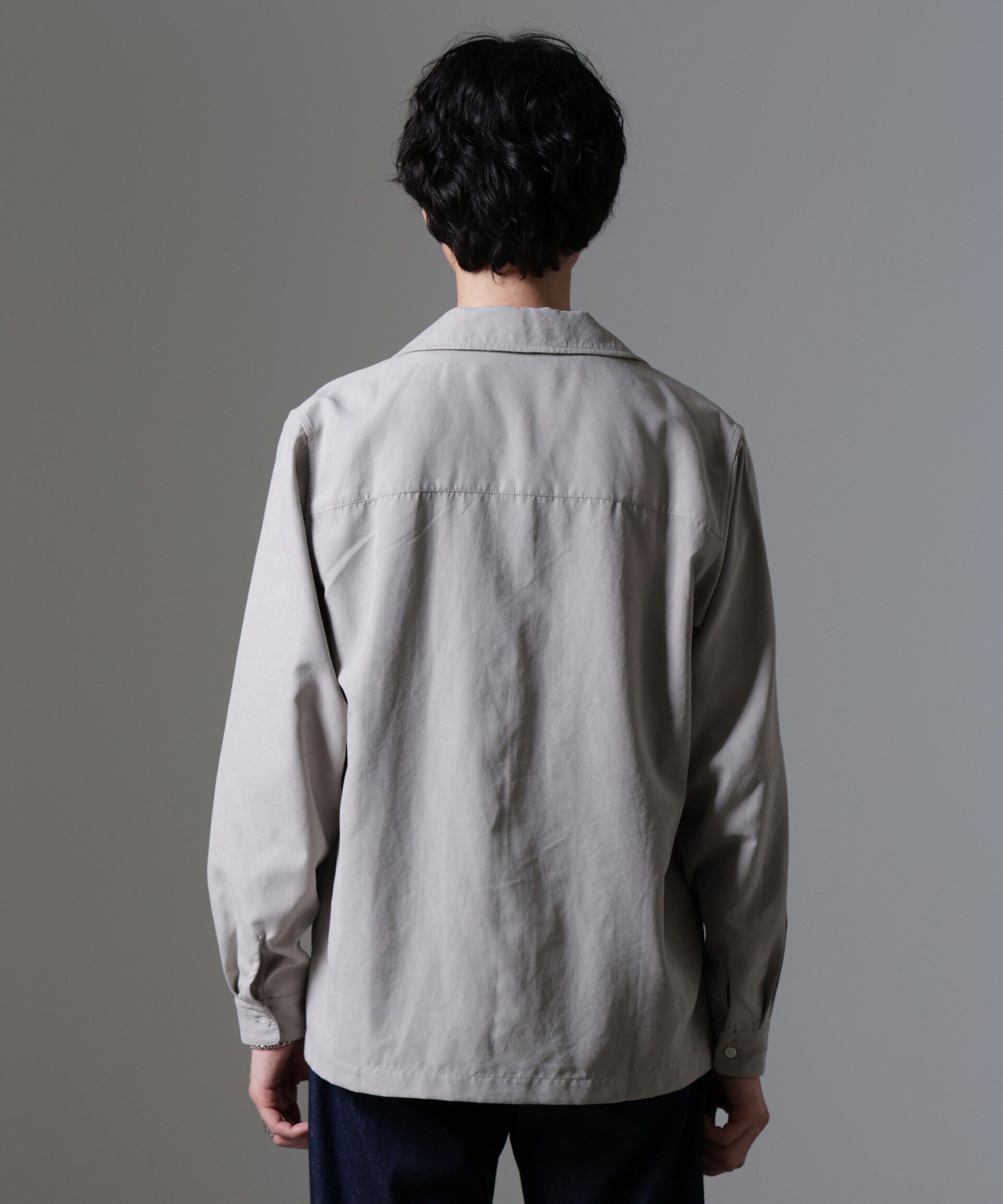 nano･universe「スウェードライクオープンカラーシャツ」|シャツ・ブラウス|