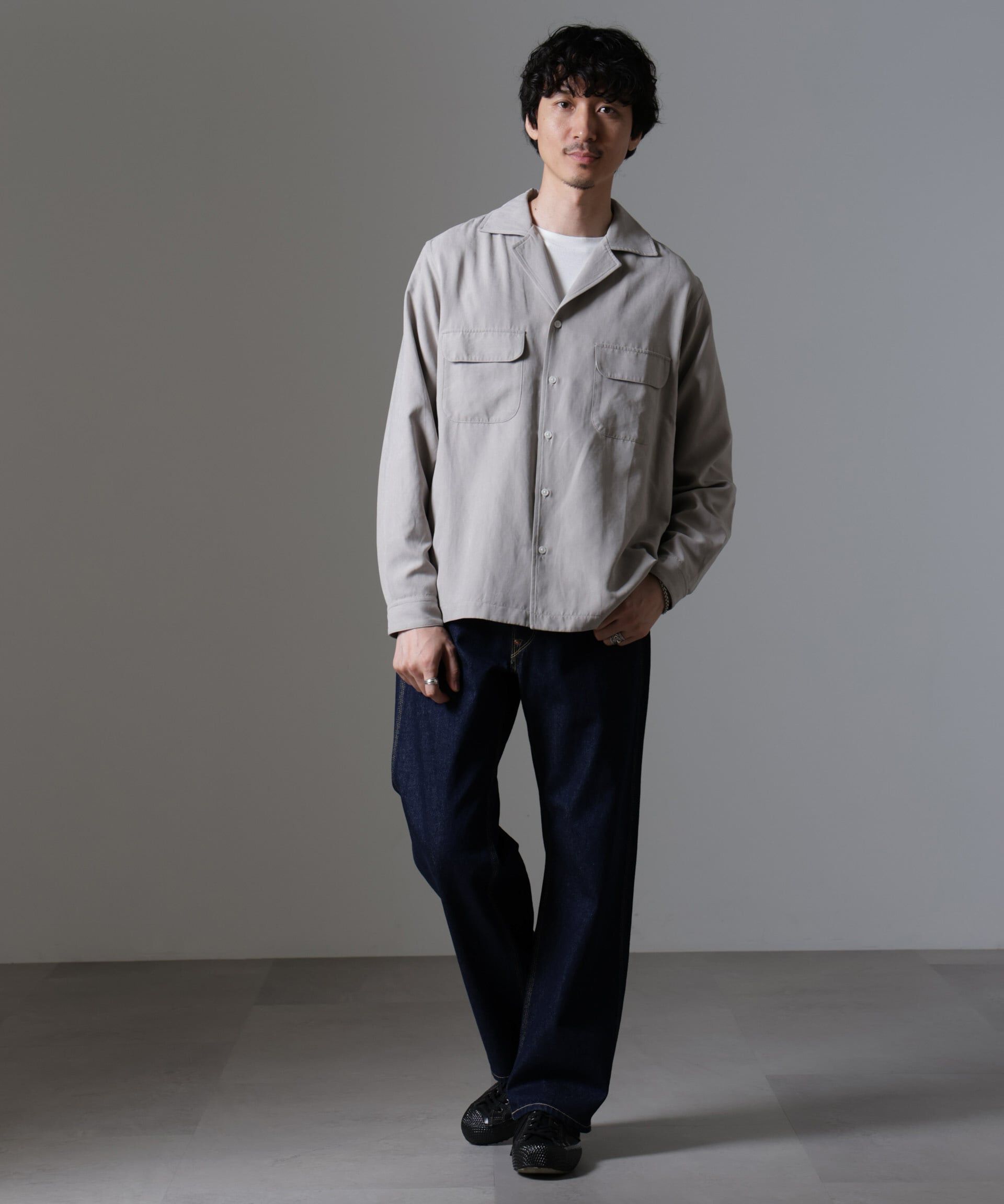 nano･universe「スウェードライクオープンカラーシャツ」|シャツ・ブラウス|