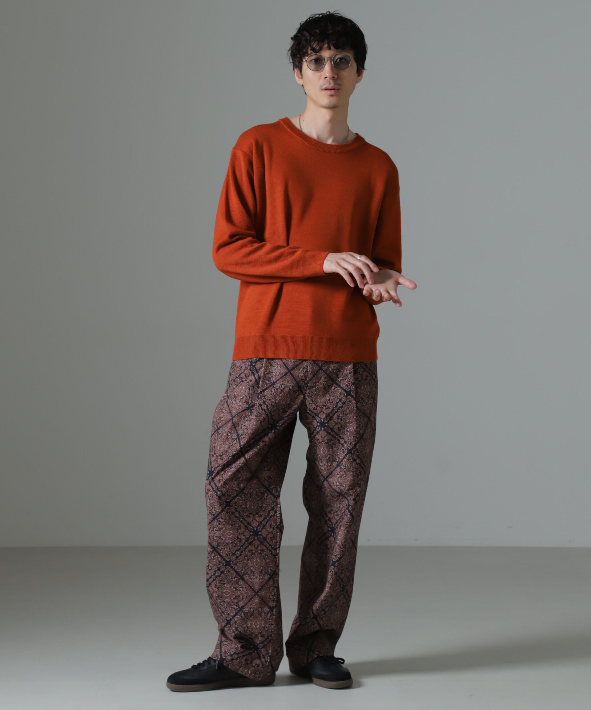 nano･universe「タスマニアミックス ミラノリブリラックスクルーネックニット」|ニット・セーター|