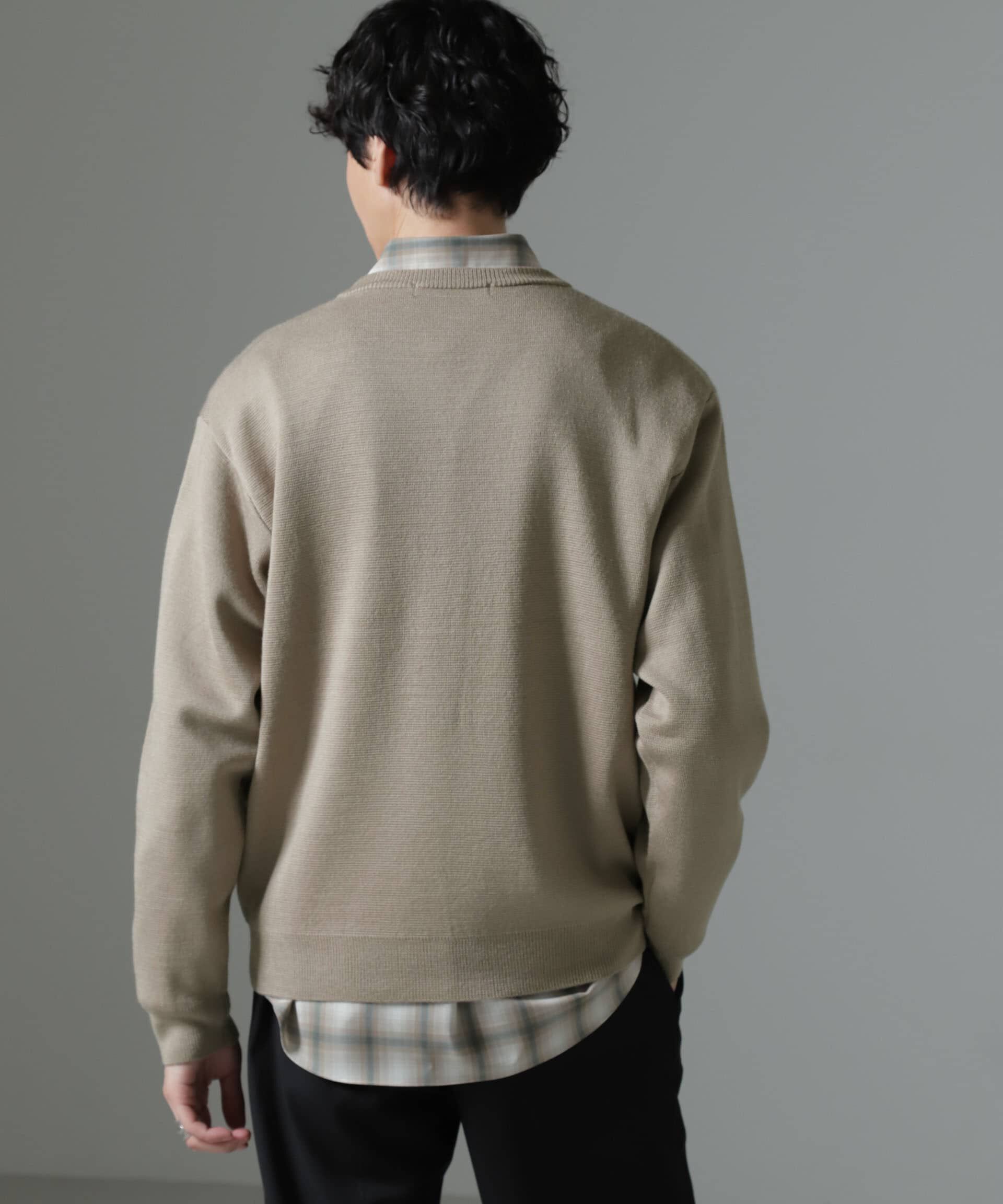 nano･universe「タスマニアミックス ミラノリブリラックスＶネックニット」|ニット・セーター|