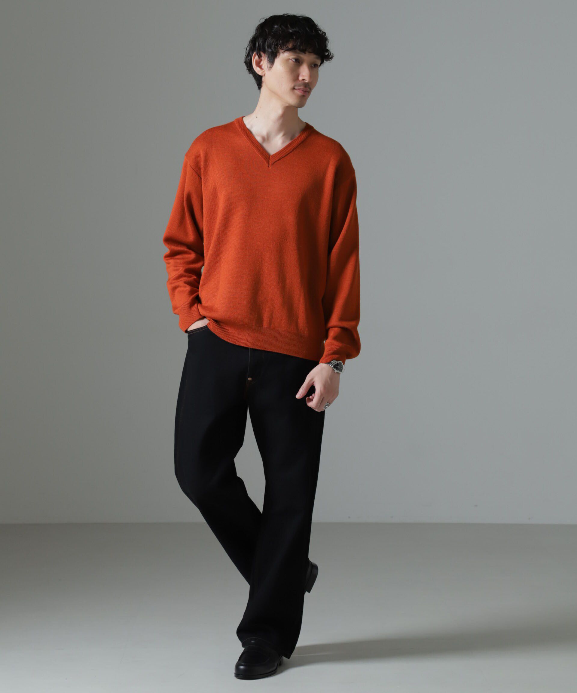 nano･universe「タスマニアミックス ミラノリブリラックスＶネックニット」|ニット・セーター|