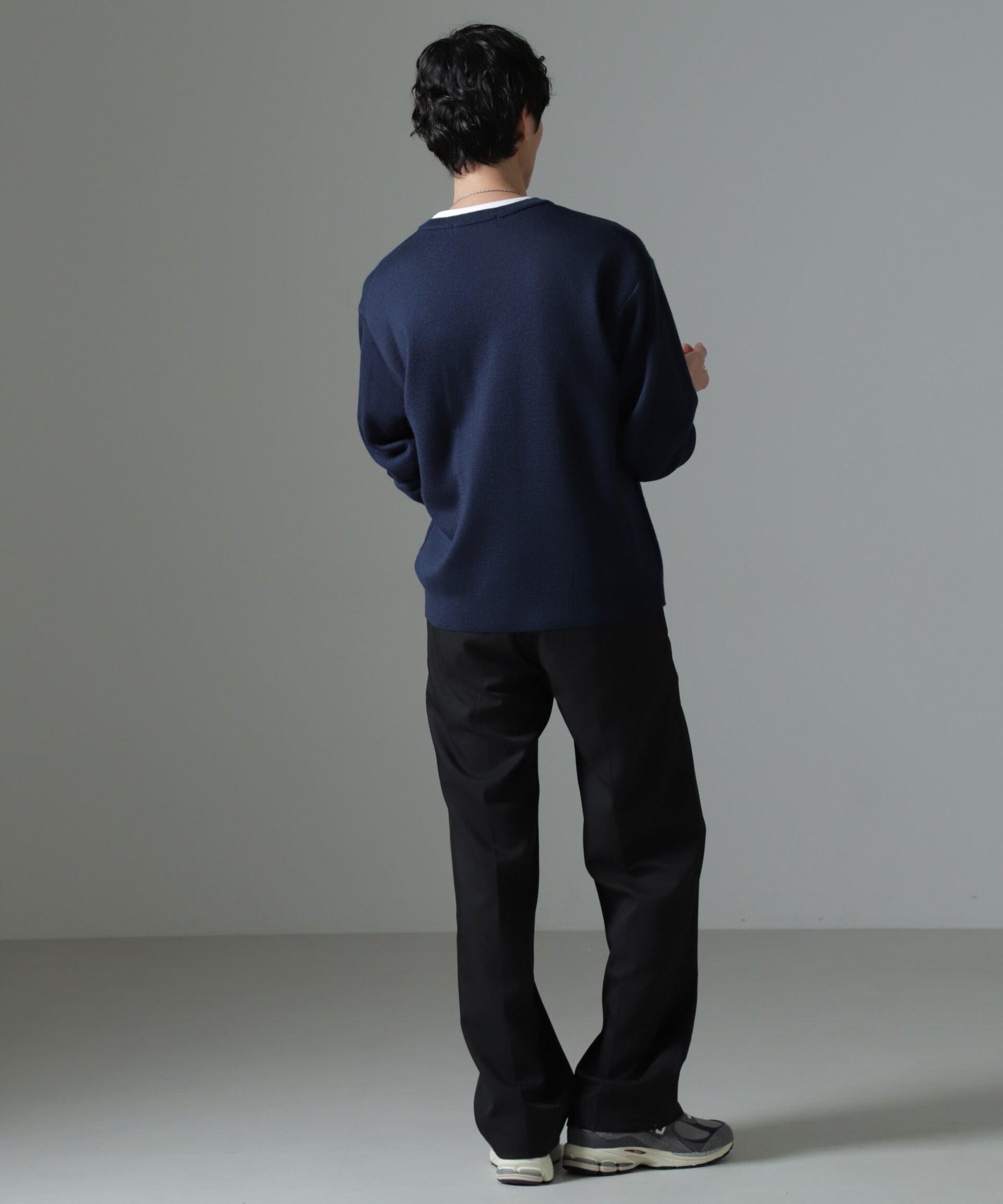 nano･universe「タスマニアミックス ミラノリブリラックスＶネックニット」|ニット・セーター|