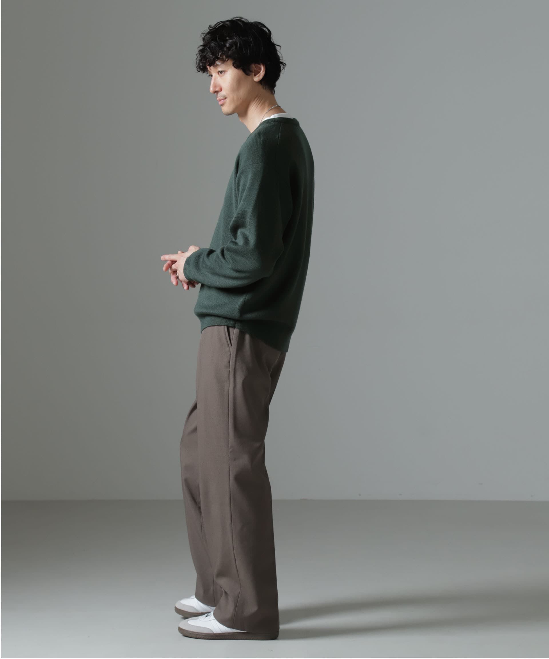 nano･universe「タスマニアミックス ミラノリブリラックスＶネックニット」|ニット・セーター|