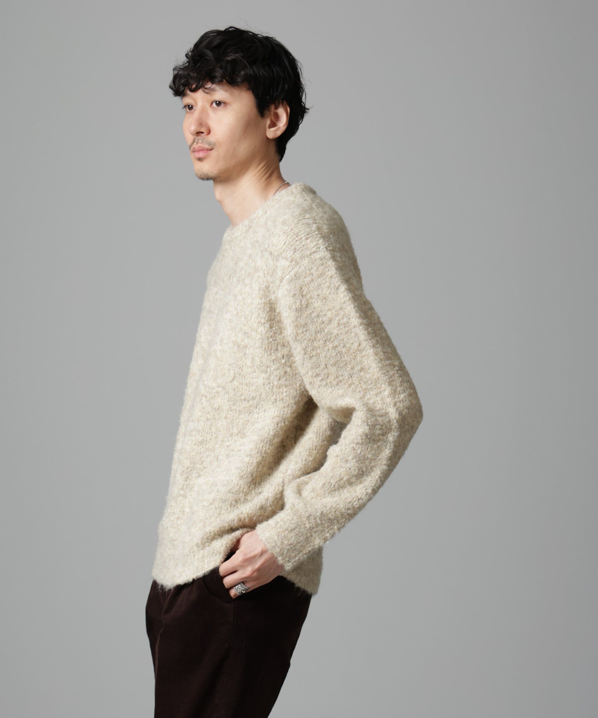 nano･universe「ウールミックスブークレニット」|ニット・セーター|アイボリー7