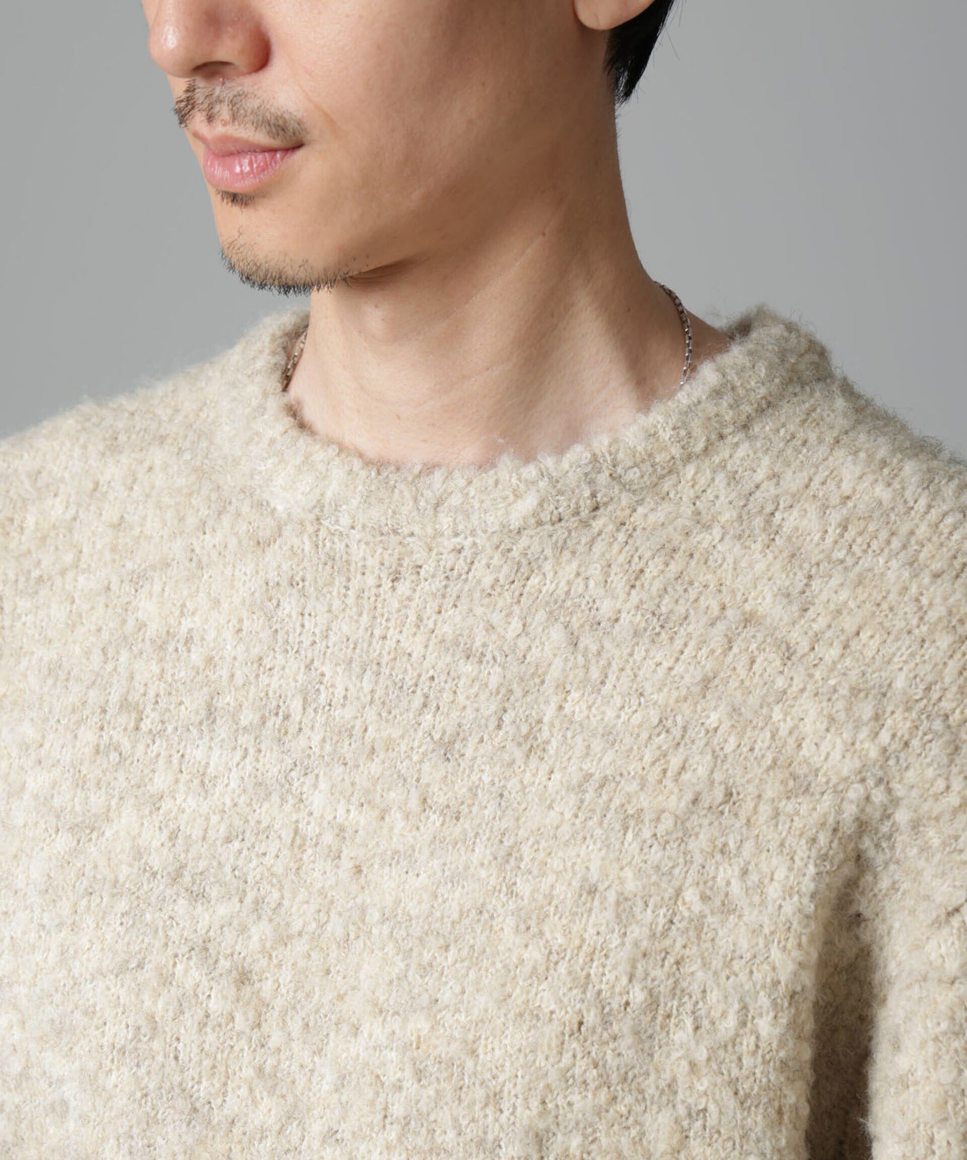 nano･universe「ウールミックスブークレニット」|ニット・セーター|