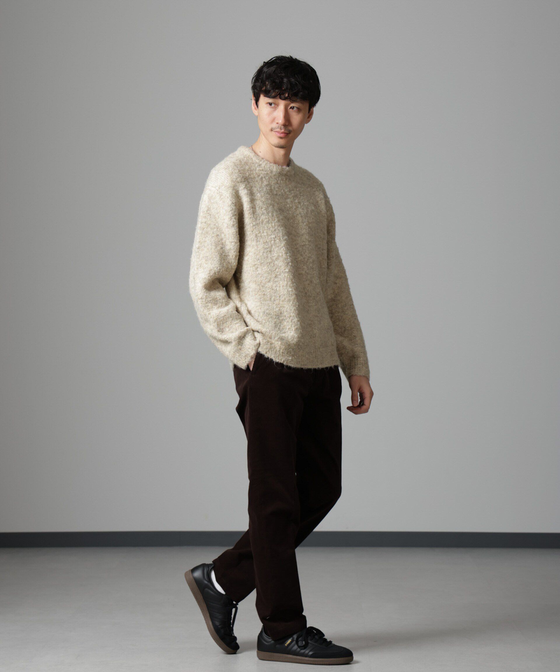 nano･universe「ウールミックスブークレニット」|ニット・セーター|