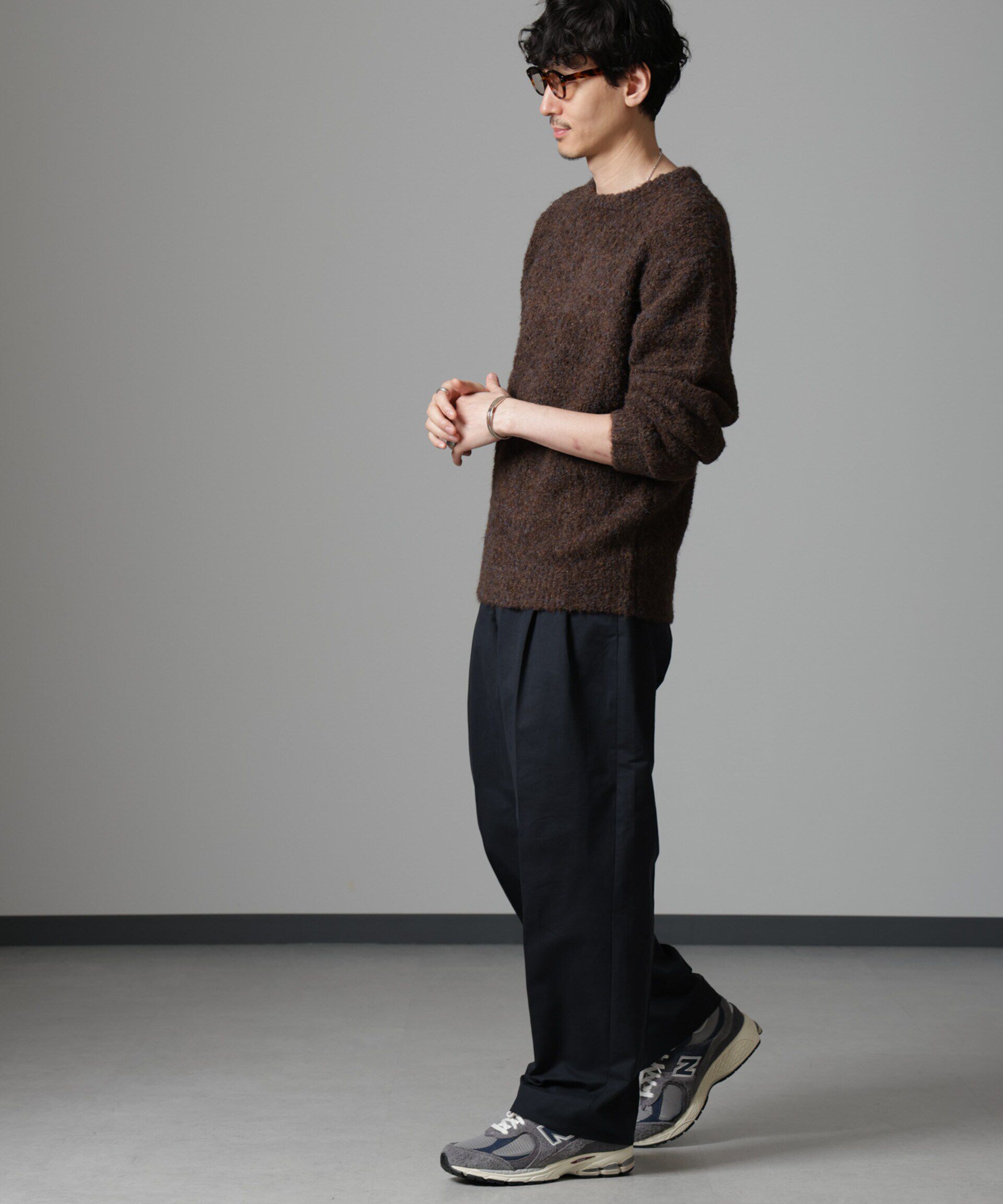 nano･universe「ウールミックスブークレニット」|ニット・セーター|