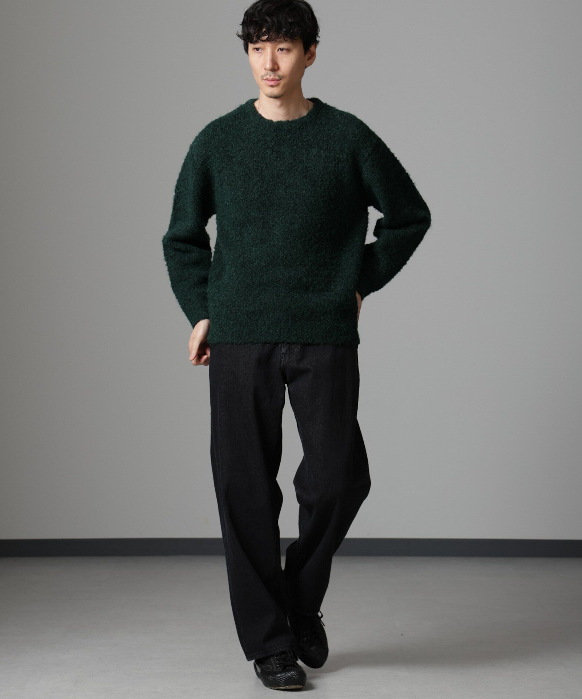 nano･universe「ウールミックスブークレニット」|ニット・セーター|