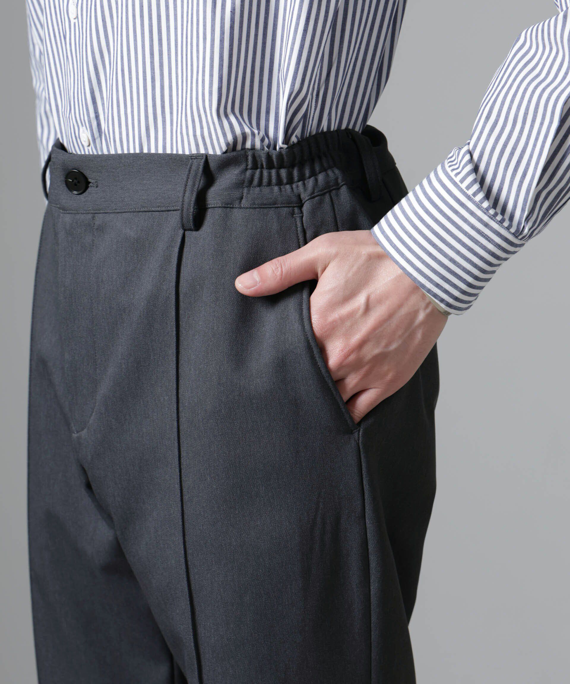 nano･universe「｢N TROUSERS BASIC｣CATINA(R)ﾒﾗﾝｼﾞ二重織ﾂｲﾙｽﾄﾚｯﾁﾊﾟﾝﾂ(ｾｯ  」|スーツ|