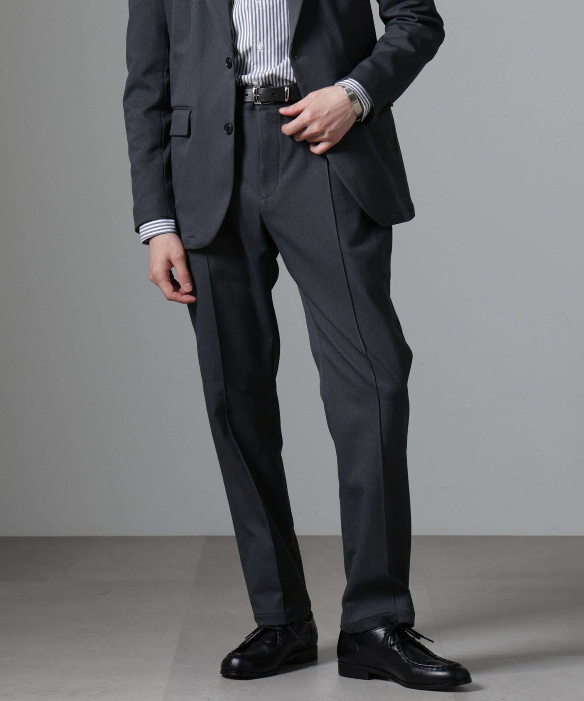 nano･universe「｢N TROUSERS BASIC｣CATINA(R)ﾒﾗﾝｼﾞ二重織ﾂｲﾙｽﾄﾚｯﾁﾊﾟﾝﾂ(ｾｯ  」|スーツ|