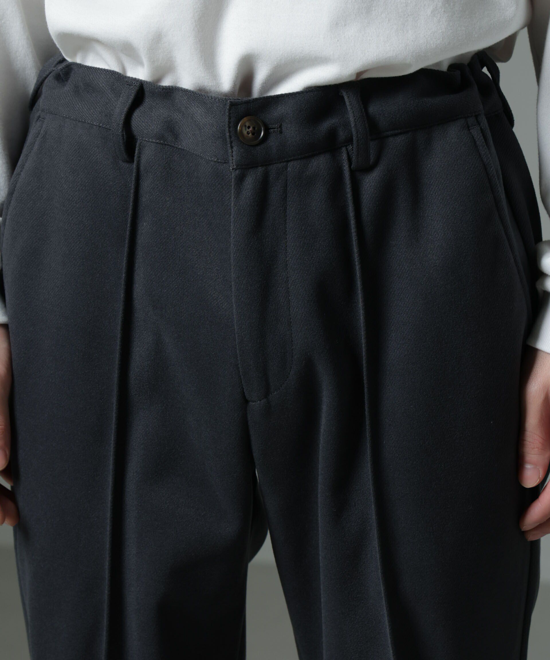 nano･universe「「MC」coveross(R)TECH WARM 裏起毛ツイル イージースラックス」|チノ|