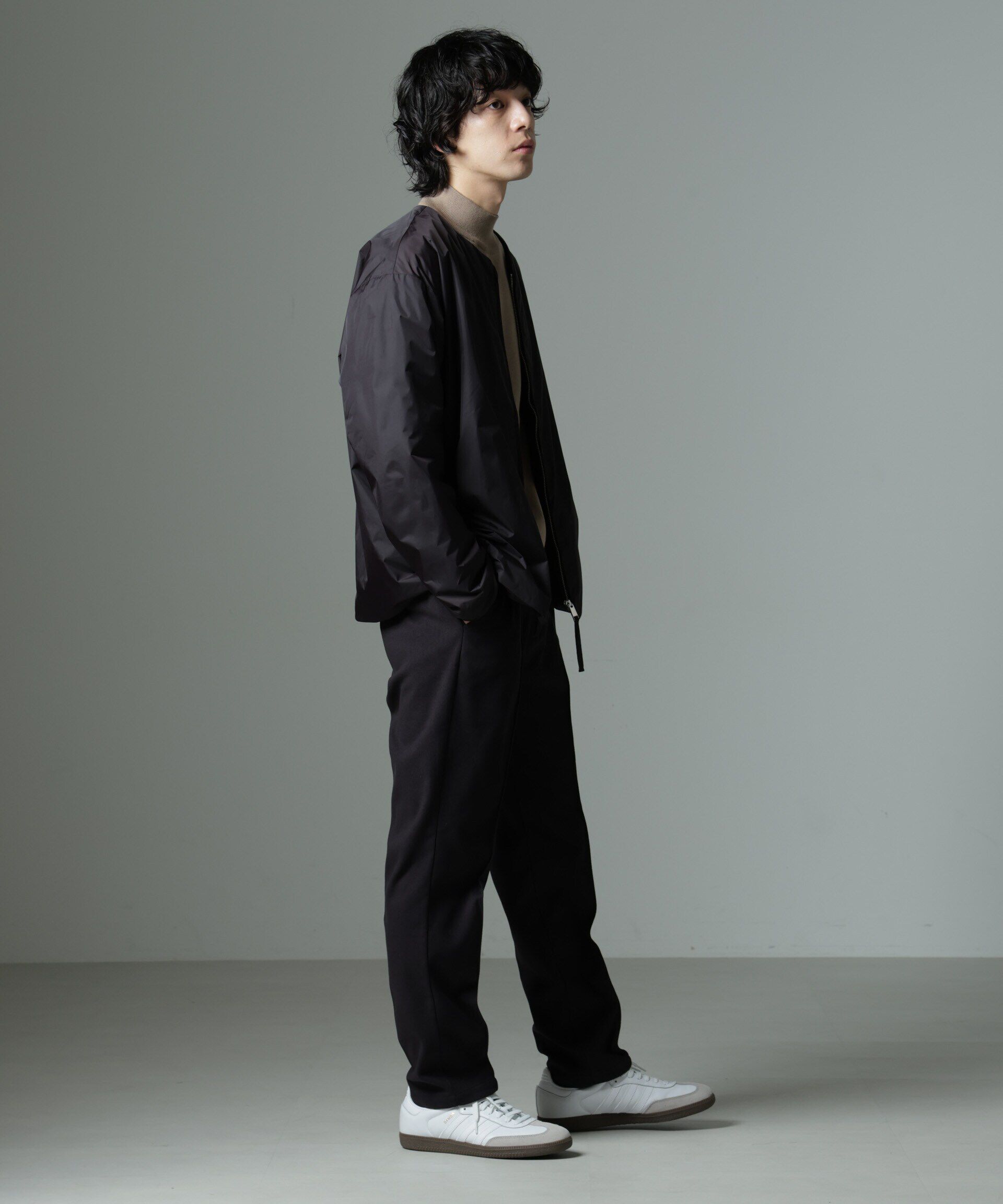 nano･universe「「MC」coveross(R)TECH WARM 裏起毛ツイル イージースラックス」|チノ|