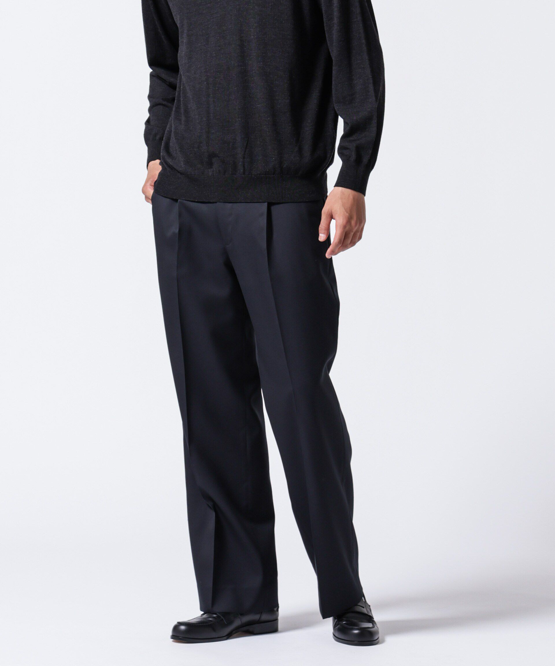 nano･universe「「ASSEMBLANC」クリースワイドパンツ(セットアップ可)」|スーツ|