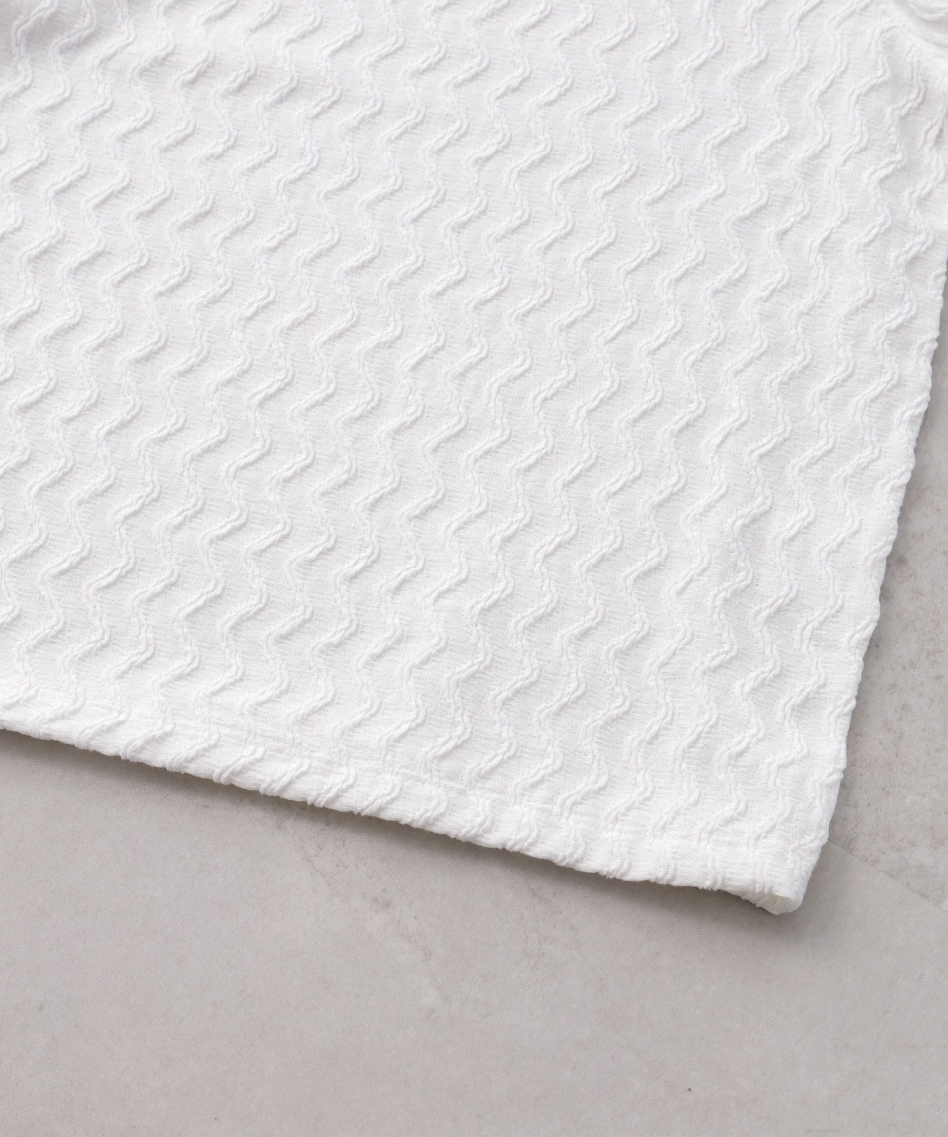 nano･universe「ウェーブジャガードボリュームスリーブプルオーバー」|Tシャツ・カットソー|