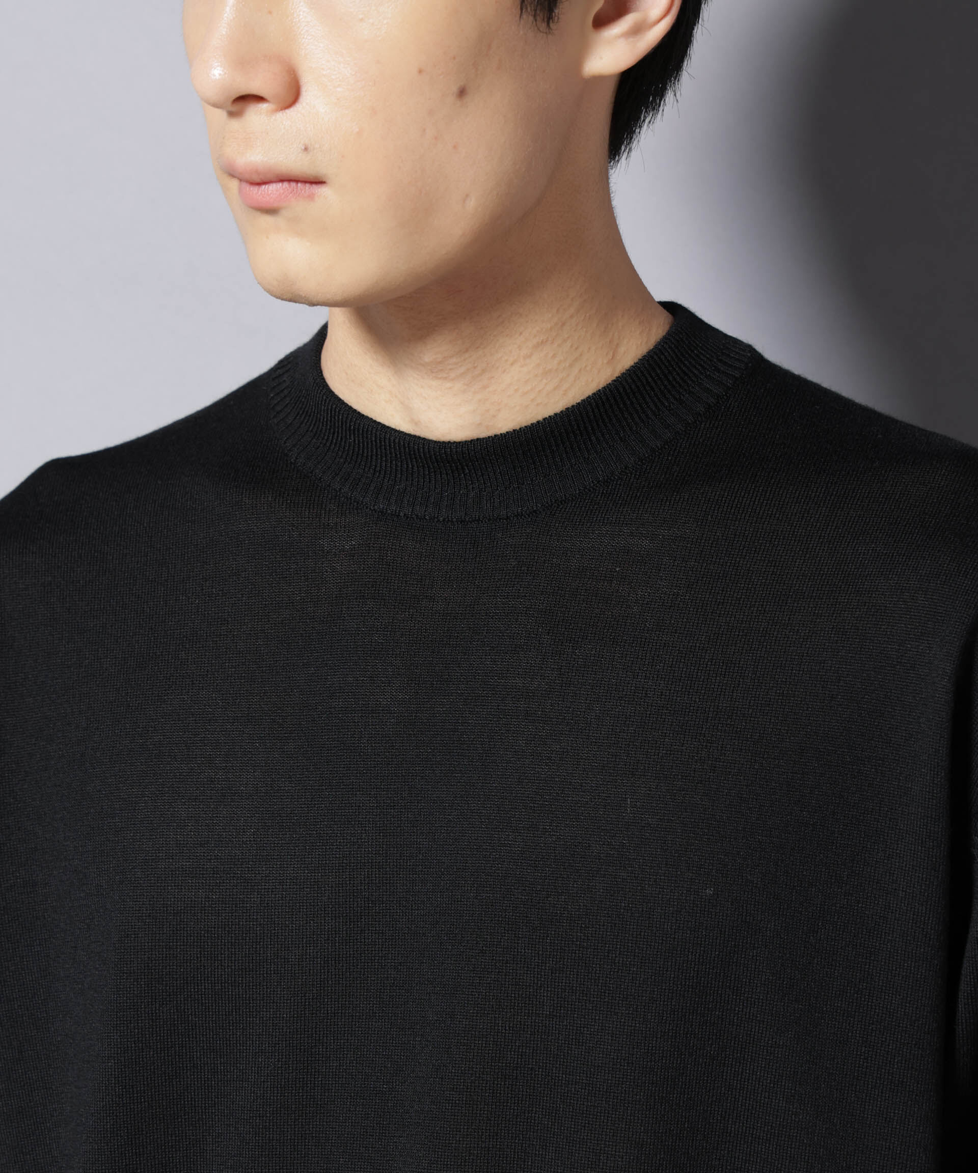 nano･universe「「毛玉レスニット」ファインゲージクルーネック」|ニット・セーター|