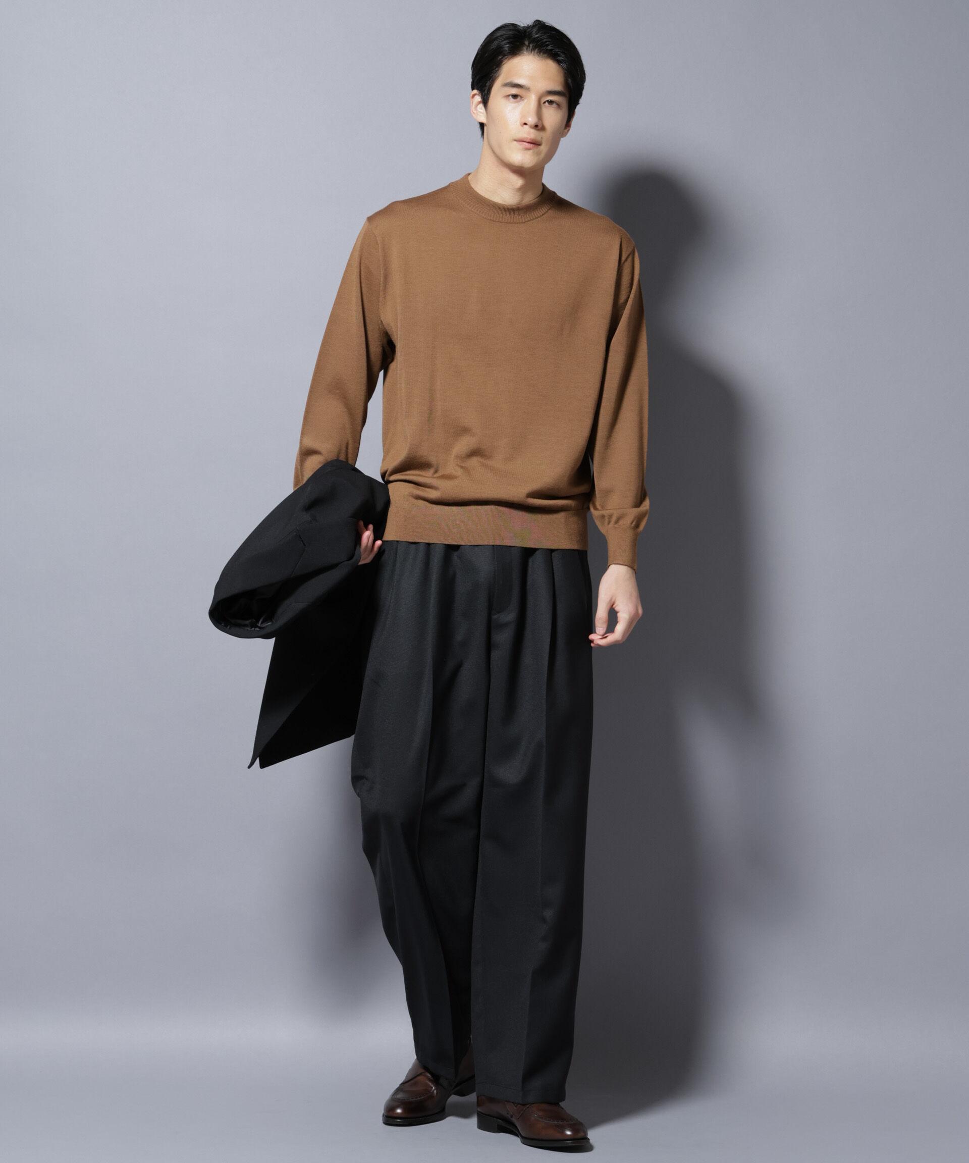 nano･universe「「毛玉レスニット」ファインゲージクルーネック」|ニット・セーター|