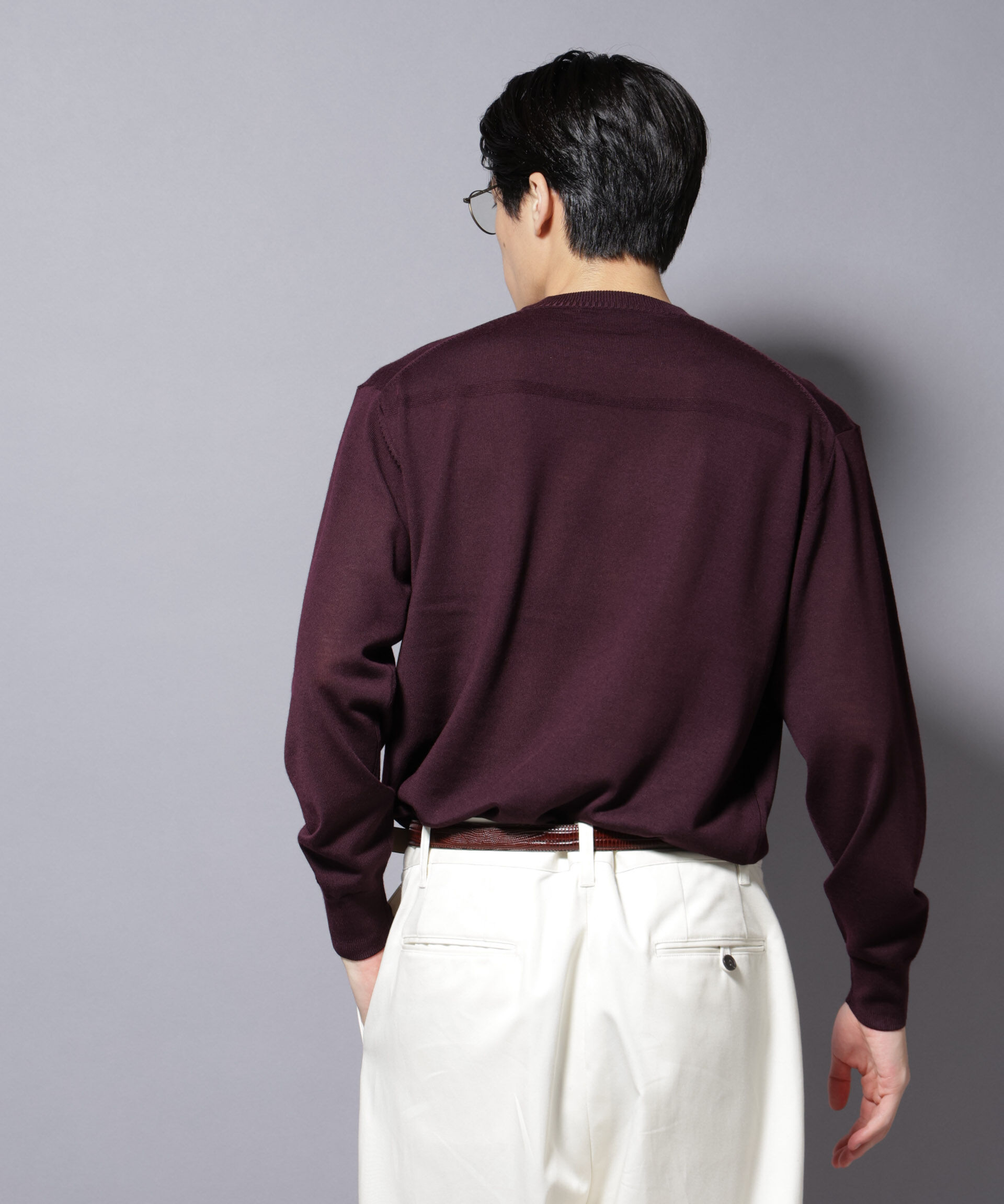 nano･universe「「毛玉レスニット」ファインゲージクルーネック」|ニット・セーター|