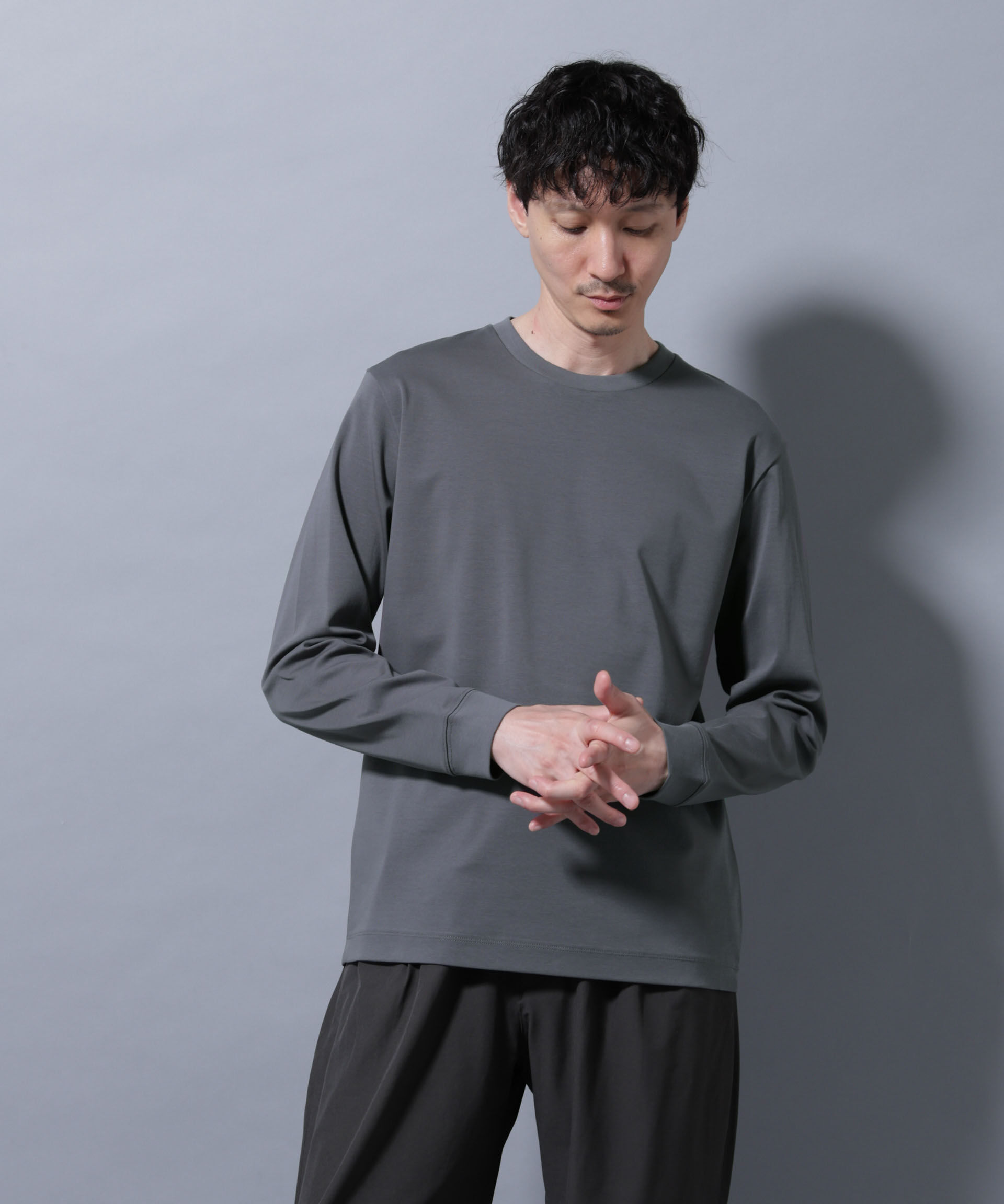 nano･universe「アンチスメルクルーネックTシャツ 長袖」|Tシャツ・カットソー|