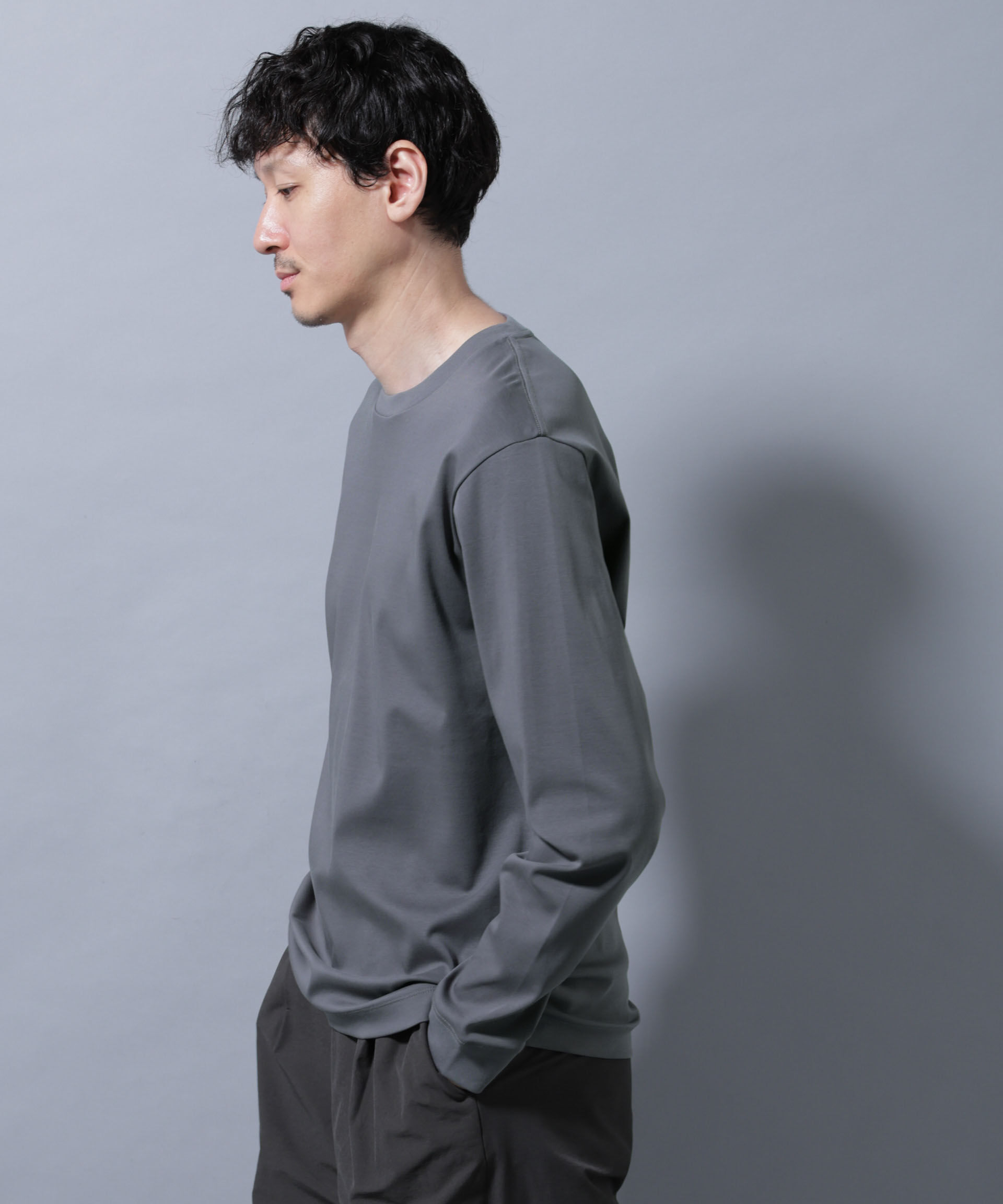 nano･universe「アンチスメルクルーネックTシャツ 長袖」|Tシャツ・カットソー|