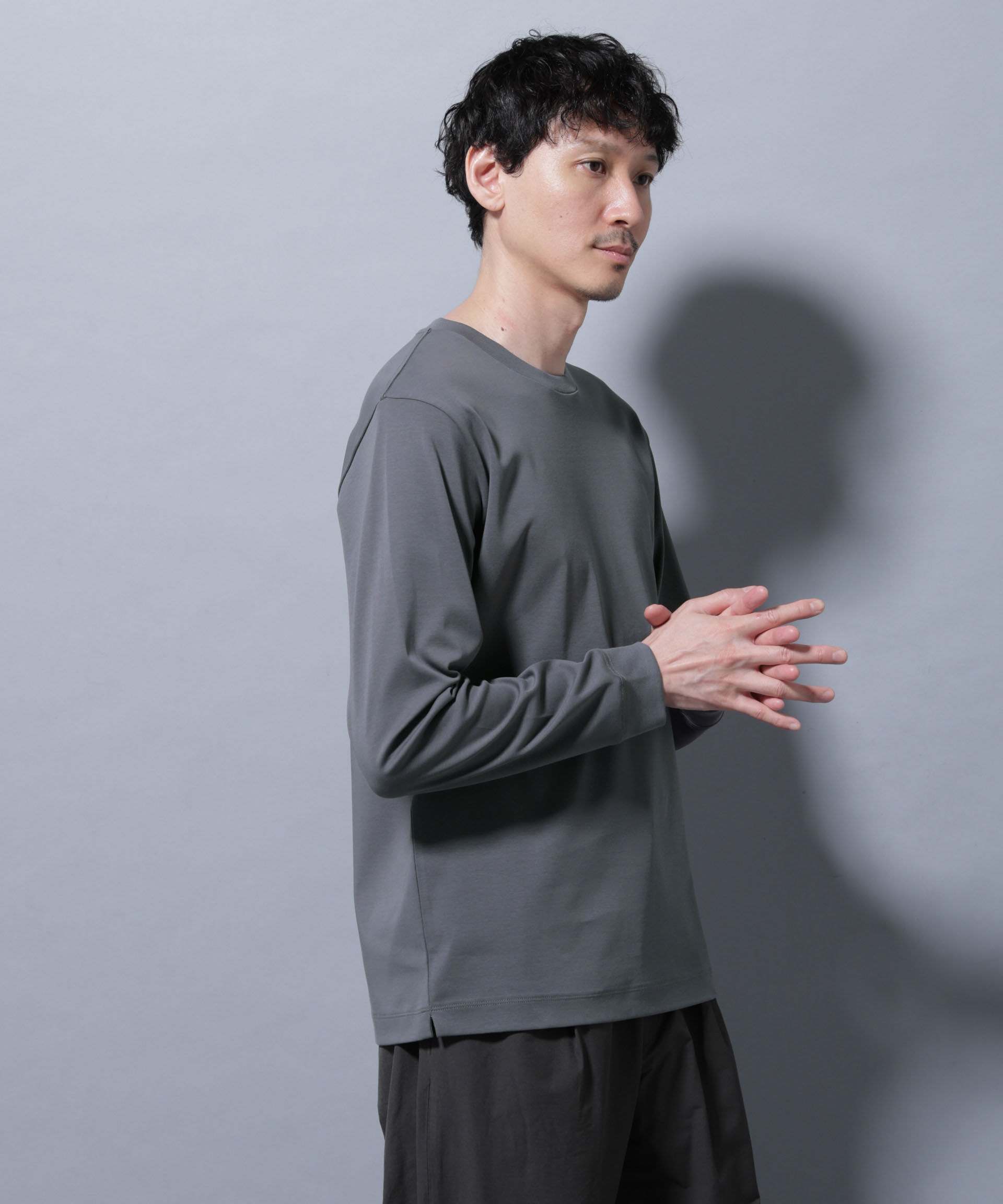 nano･universe「アンチスメルクルーネックTシャツ 長袖」|Tシャツ・カットソー|