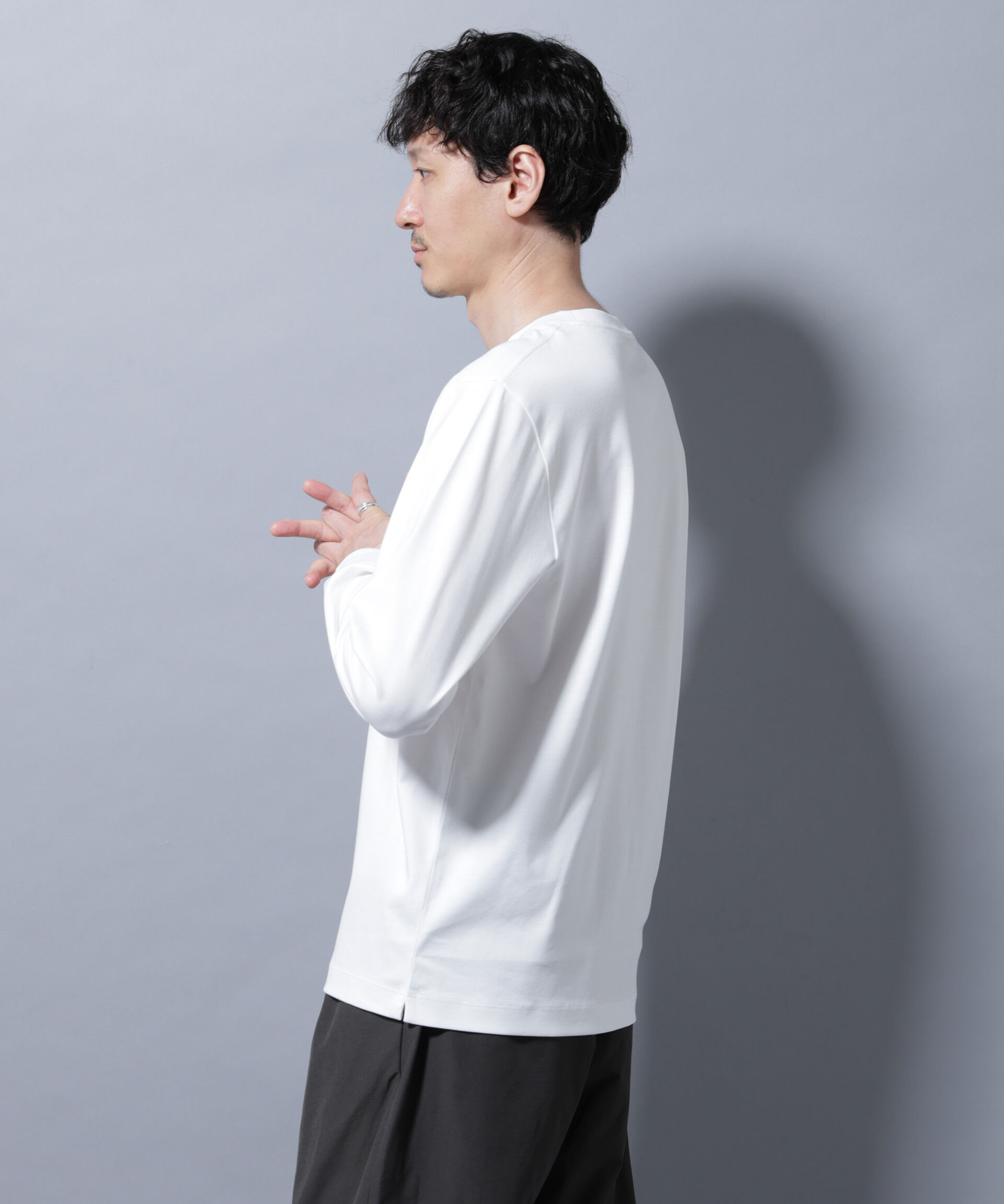 nano･universe「アンチスメルクルーネックTシャツ 長袖」|Tシャツ・カットソー|