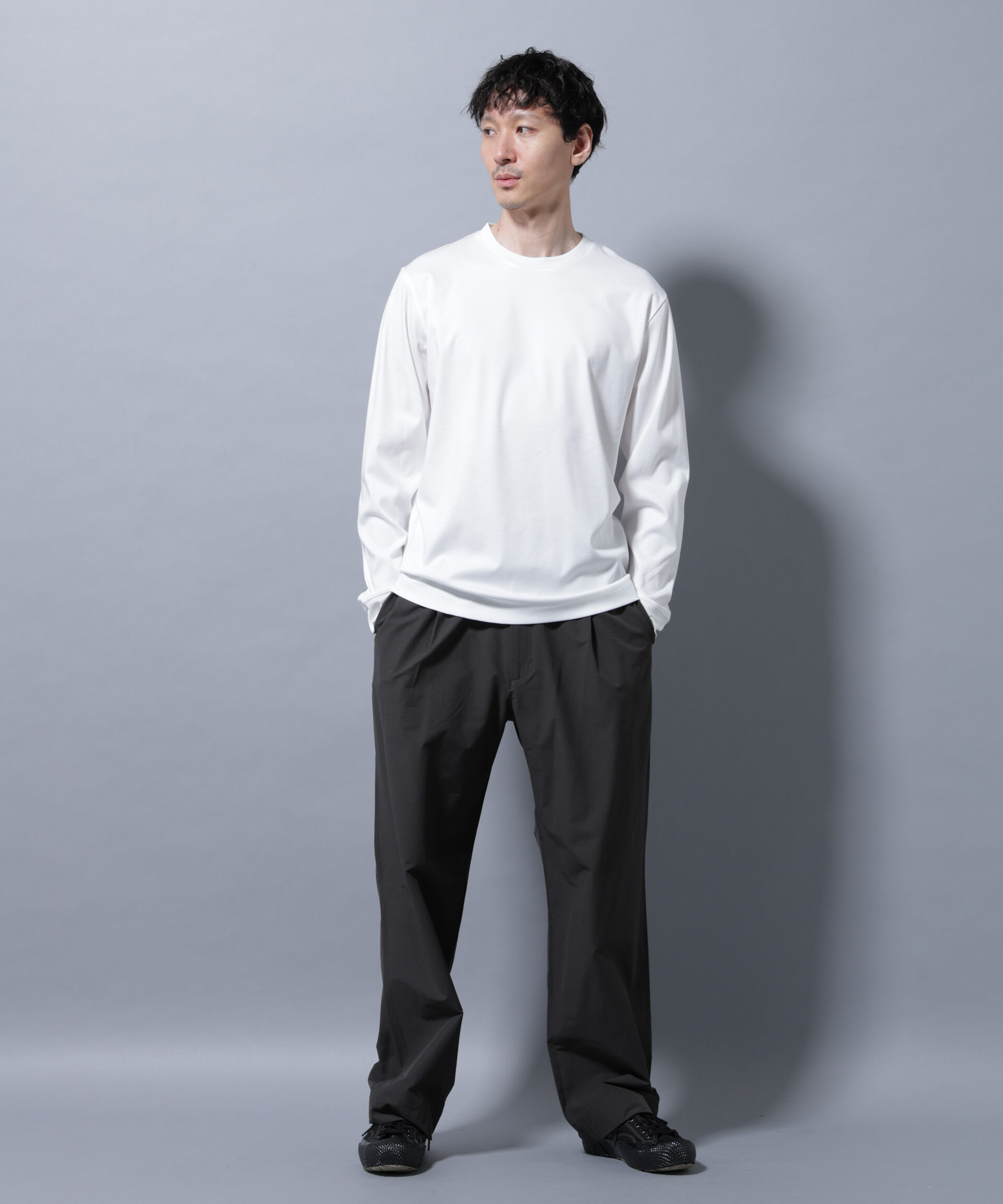 nano･universe「アンチスメルクルーネックTシャツ 長袖」|Tシャツ・カットソー|