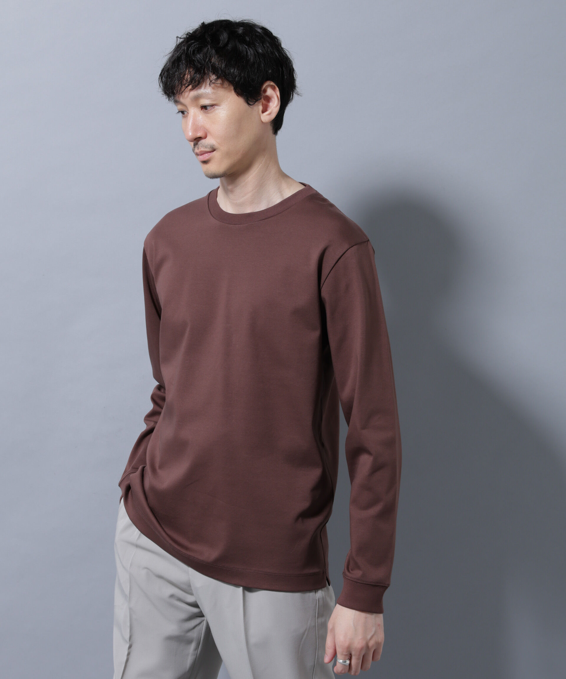 nano･universe「アンチスメルクルーネックTシャツ 長袖」|Tシャツ・カットソー|