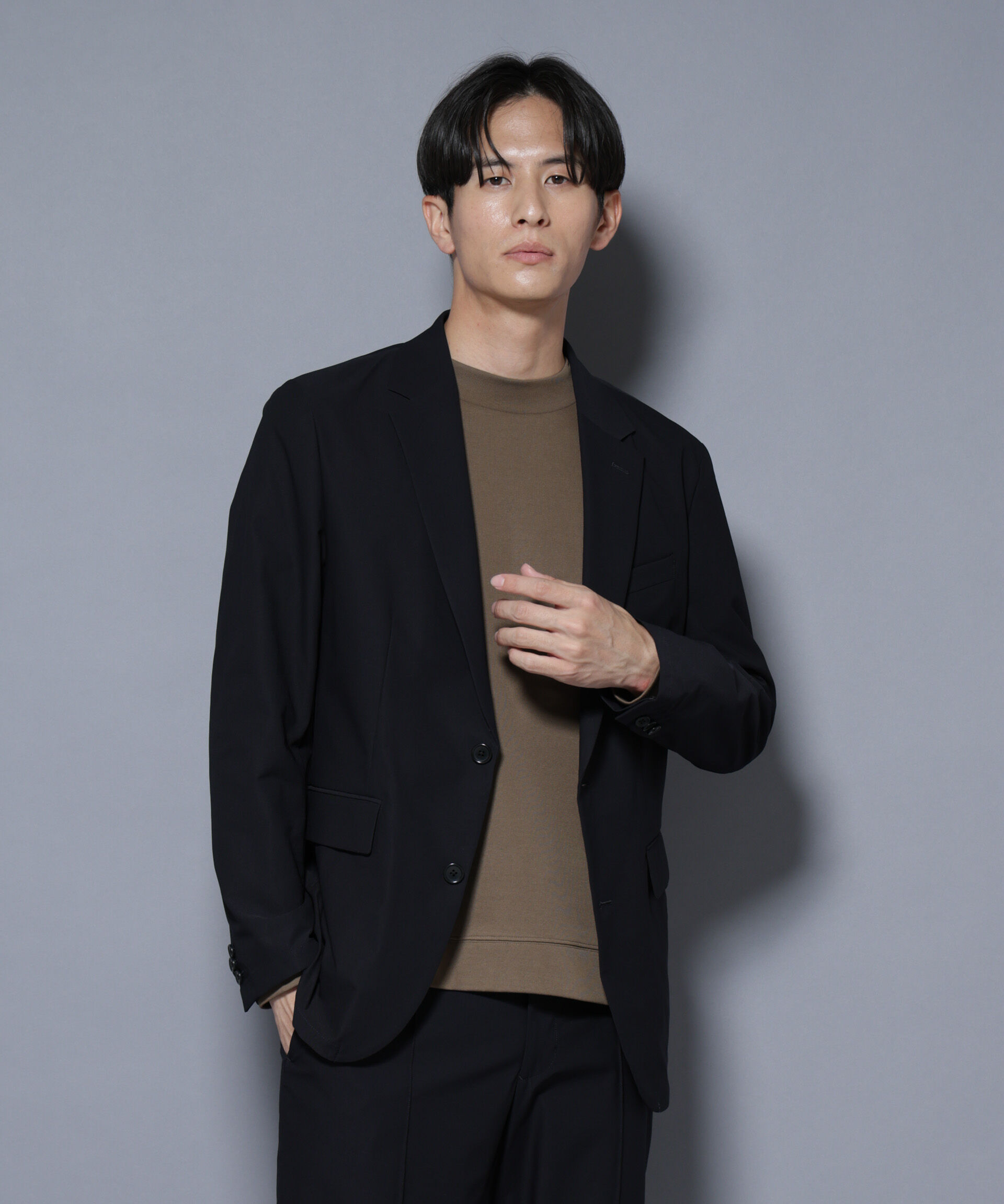 nano･universe「「N JACKET BASIC」SizeMoreTEXBRID(R)ストレッチジャケット(セットアップ可）」|スーツ|D.ネイビー1