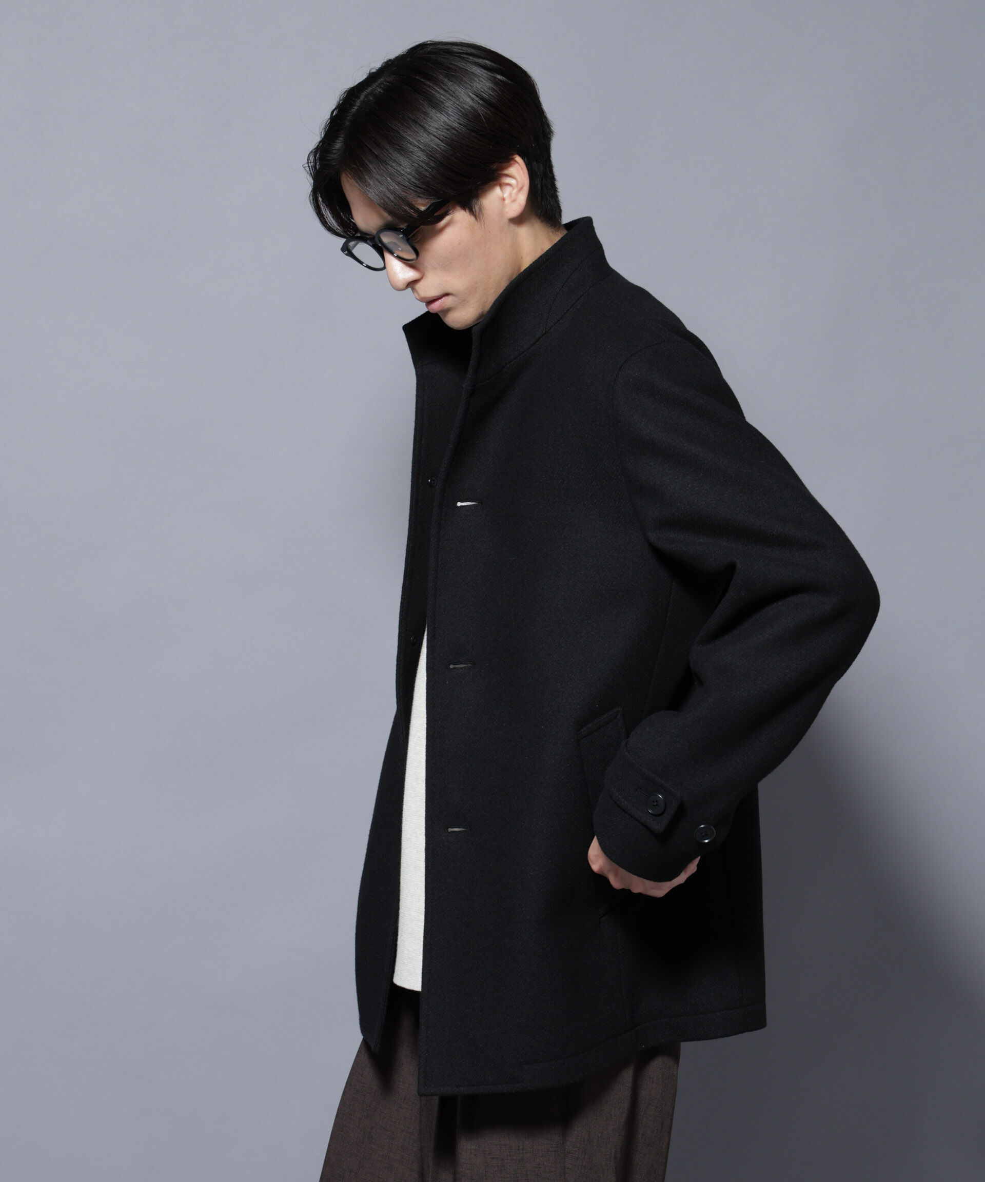 nano･universe「ウール/Nメルトンスタンドカラーコート」|その他|