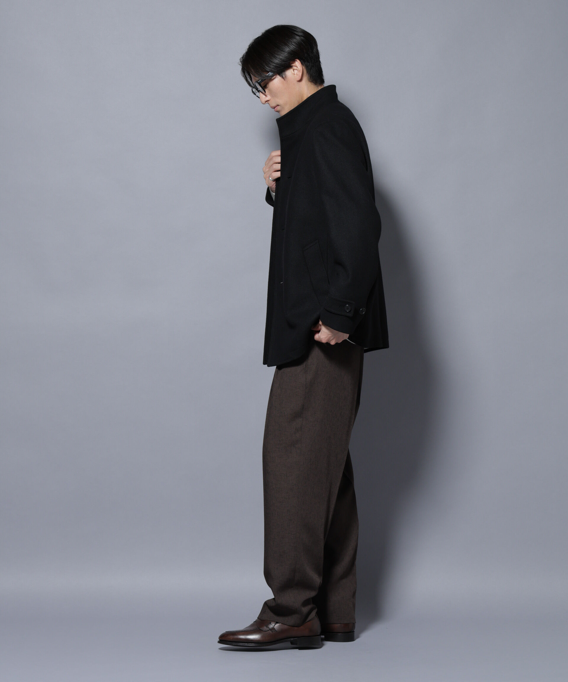 nano･universe「ウール/Nメルトンスタンドカラーコート」|その他|