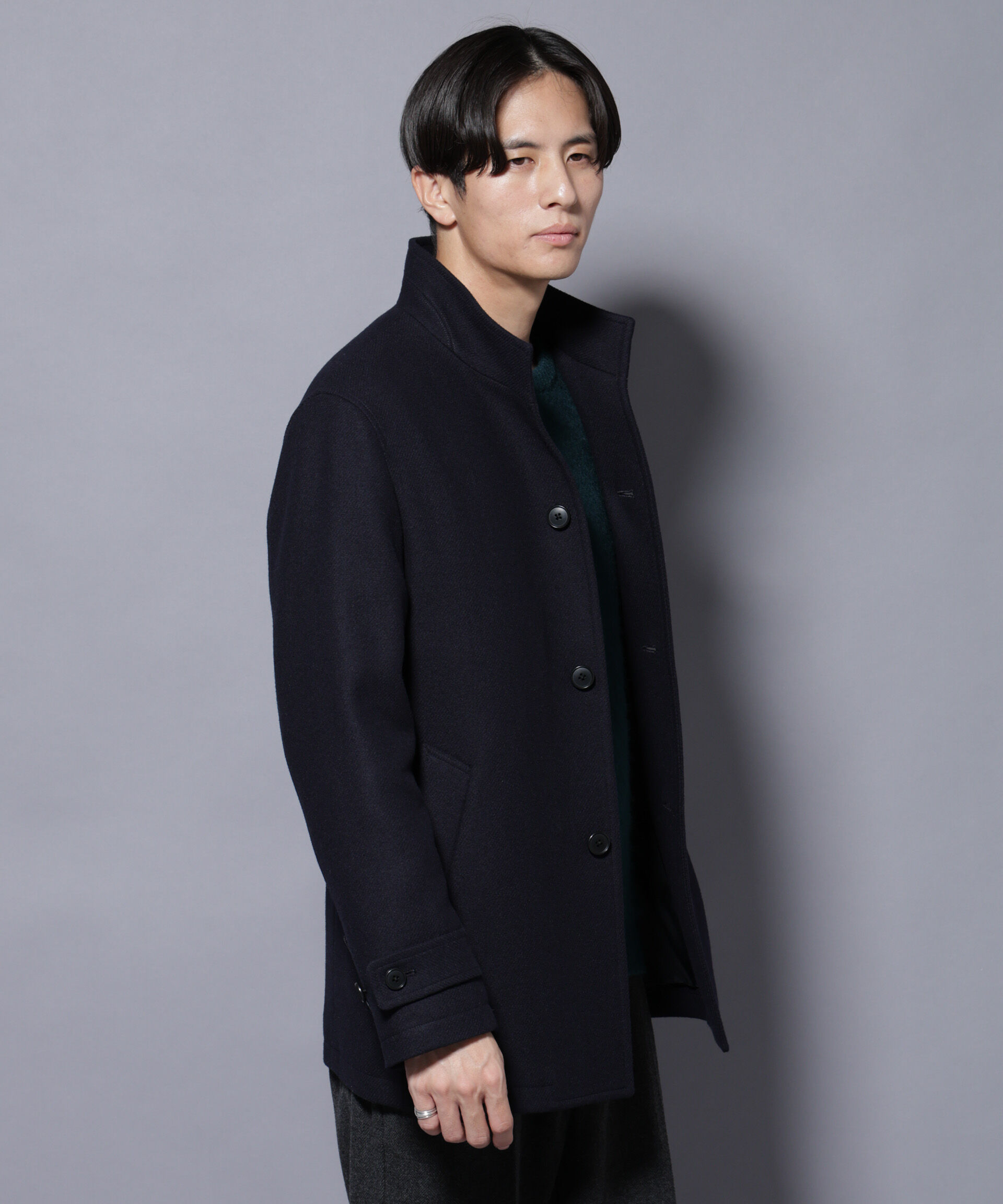 nano･universe「ウール/Nメルトンスタンドカラーコート」|その他|