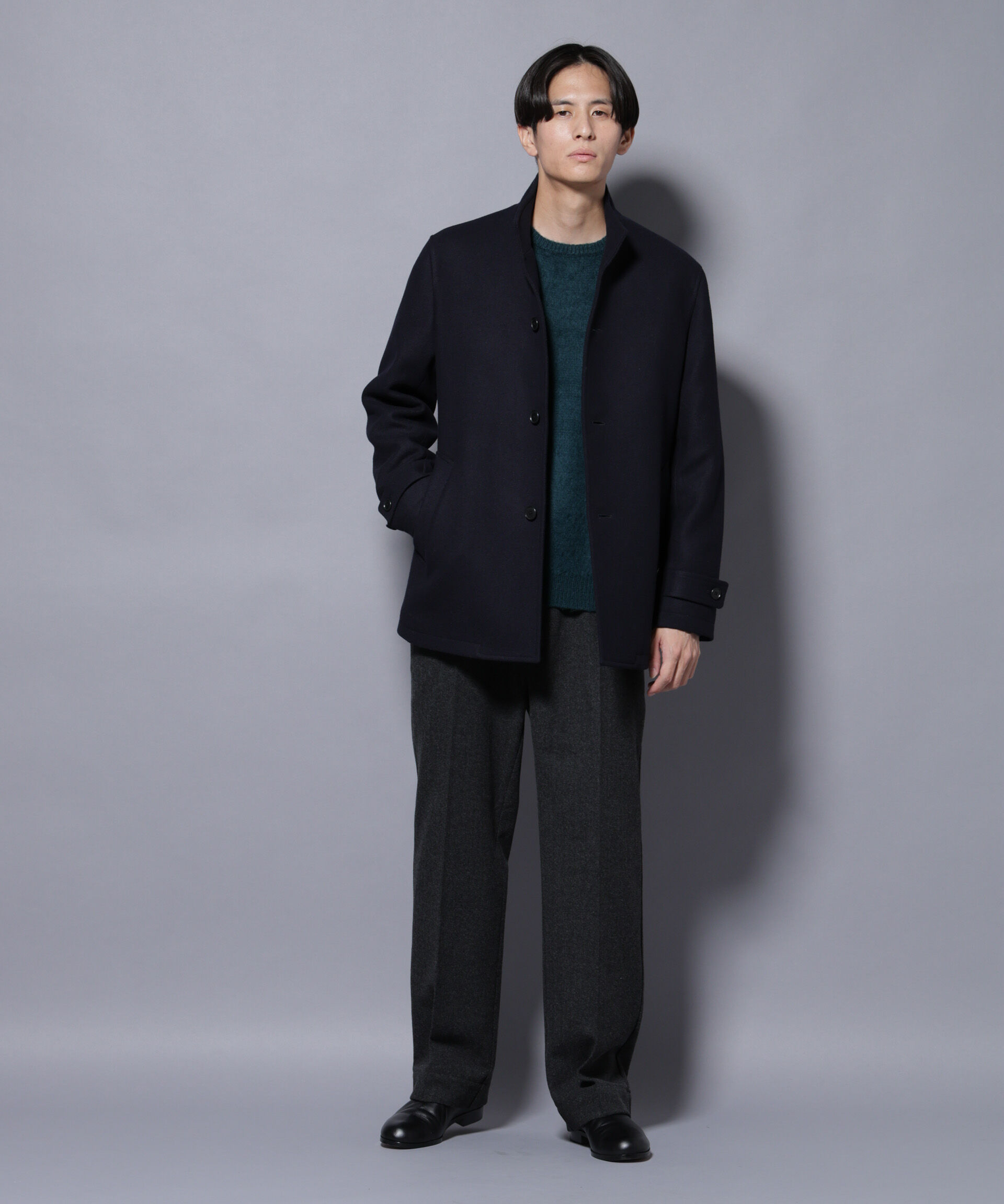 nano･universe「ウール/Nメルトンスタンドカラーコート」|その他|