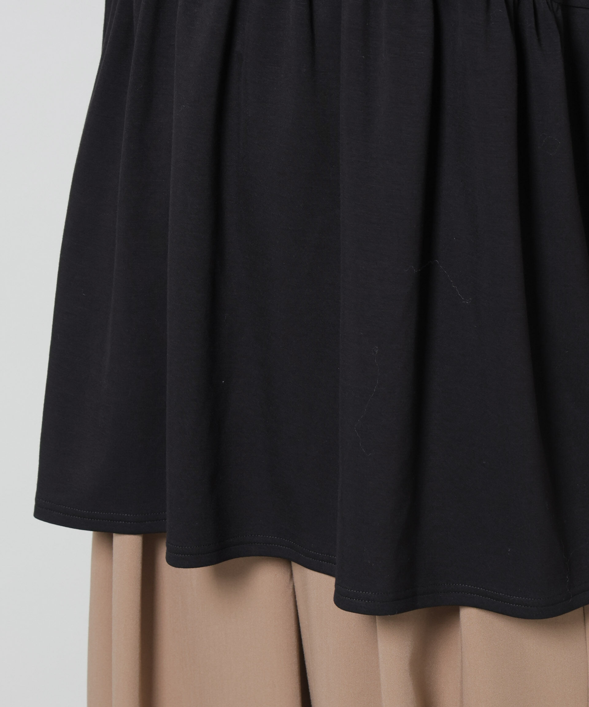 nano･universe「サーモジャージーウエスト切り替えギャザープルオーバー」|Tシャツ・カットソー|