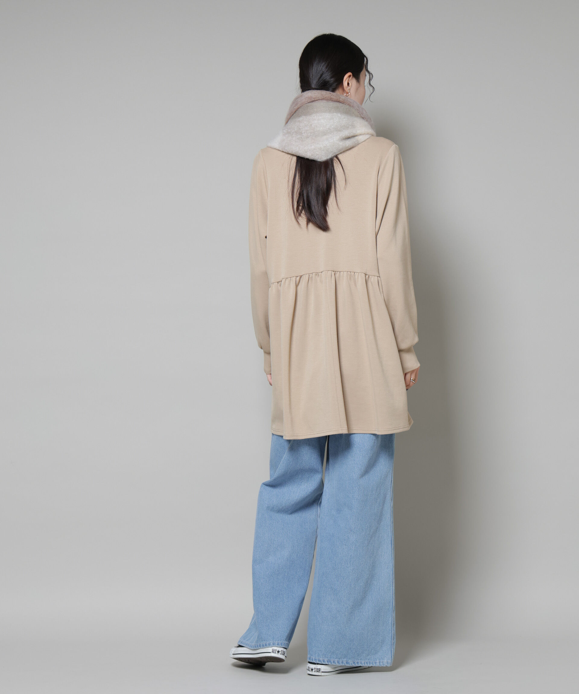 nano･universe「サーモジャージーウエスト切り替えギャザープルオーバー」|Tシャツ・カットソー|