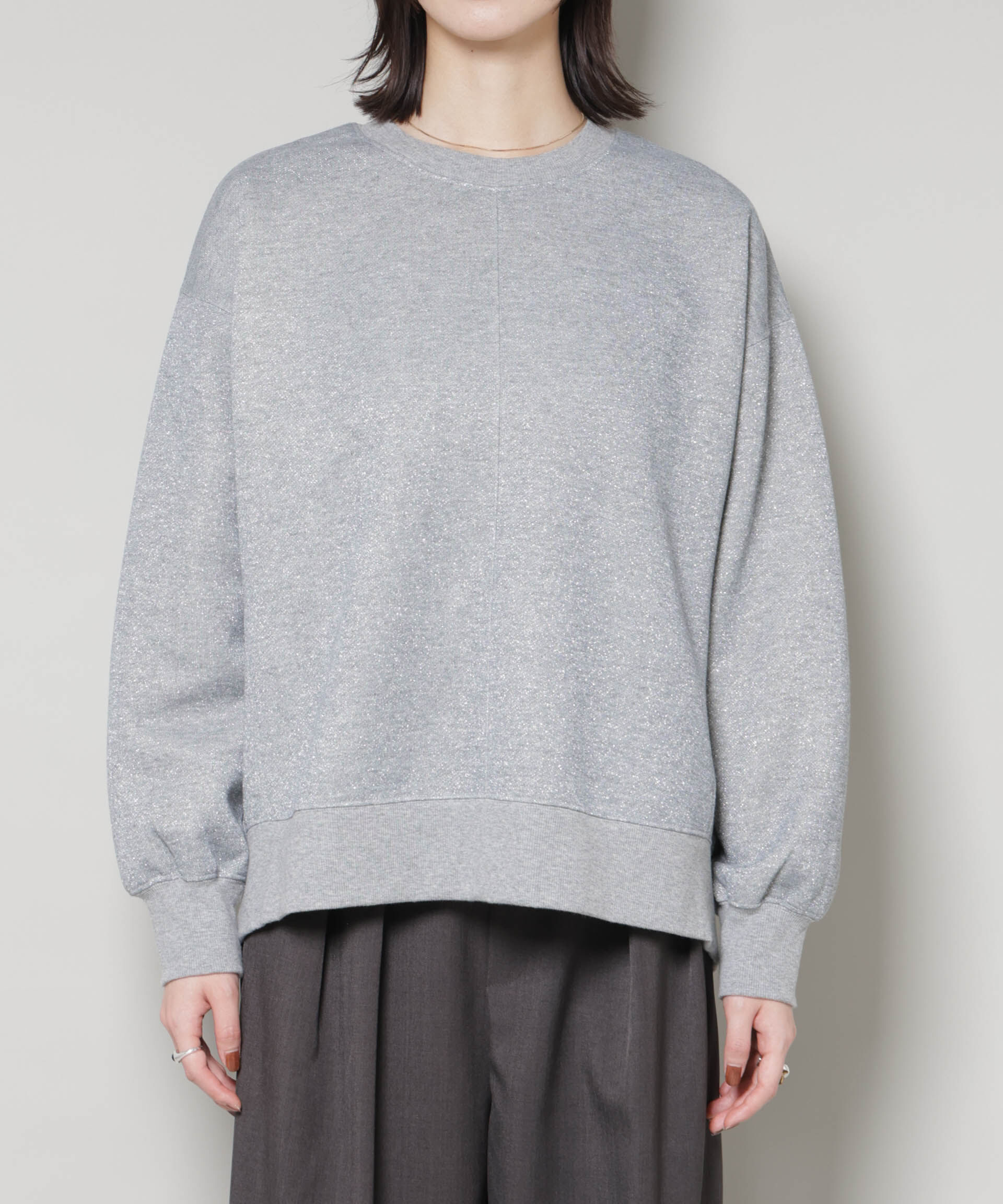 nano･universe「ラメ裏毛トップス」|Tシャツ・カットソー|