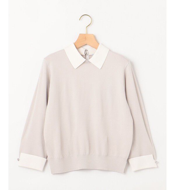 組曲「Elena襟付きニットプルオーバー」|ニット・セーター|