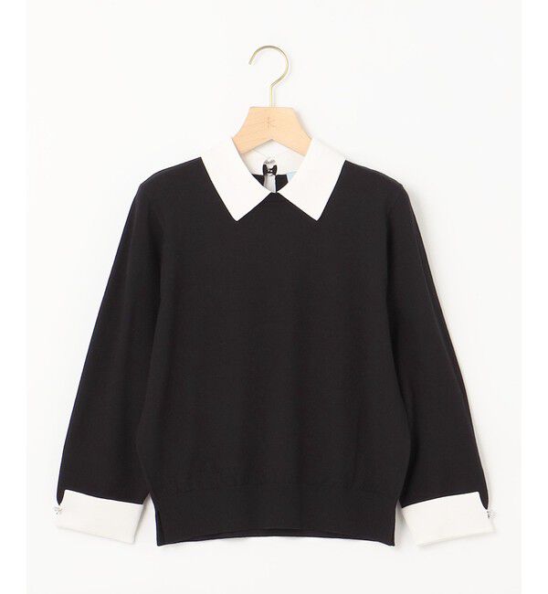 組曲「Elena襟付きニットプルオーバー」|ニット・セーター|