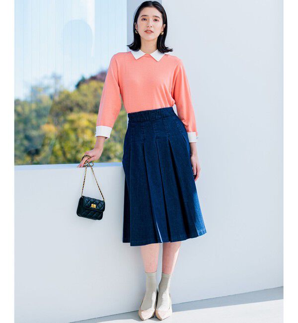 組曲「Elena襟付きニットプルオーバー」|ニット・セーター|