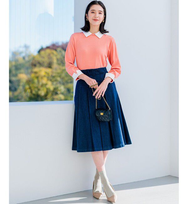 組曲「Elena襟付きニットプルオーバー」|ニット・セーター|