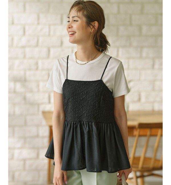 組曲「【WEB限定】レリーフジャガードキャミツインセット」|Tシャツ・カットソー|ｱｲﾎﾞﾘｰ&times;