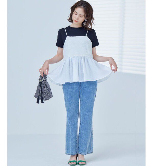 組曲「【WEB限定】レリーフジャガードキャミツインセット」|Tシャツ・カットソー|