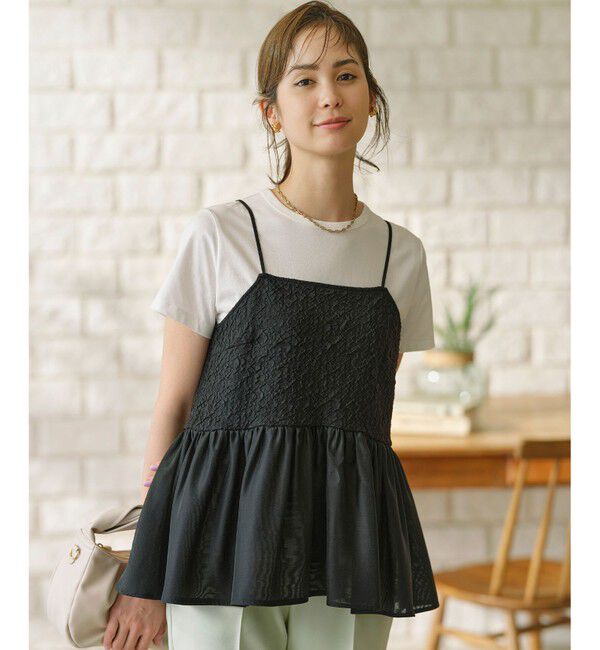 組曲「【WEB限定】レリーフジャガードキャミツインセット」|Tシャツ・カットソー|