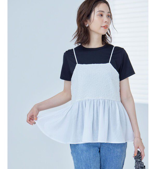 組曲「【WEB限定】レリーフジャガードキャミツインセット」|Tシャツ・カットソー|