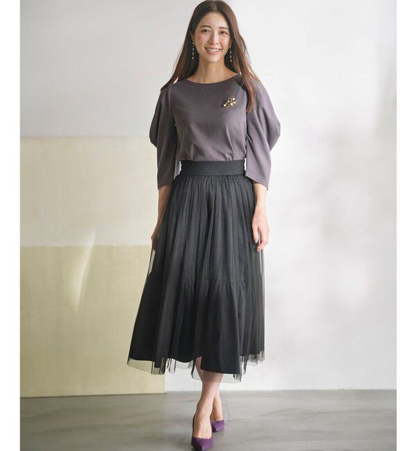 組曲「ミニ裏毛ボリュームタックスリーブ カットソー」|Tシャツ・カットソー|